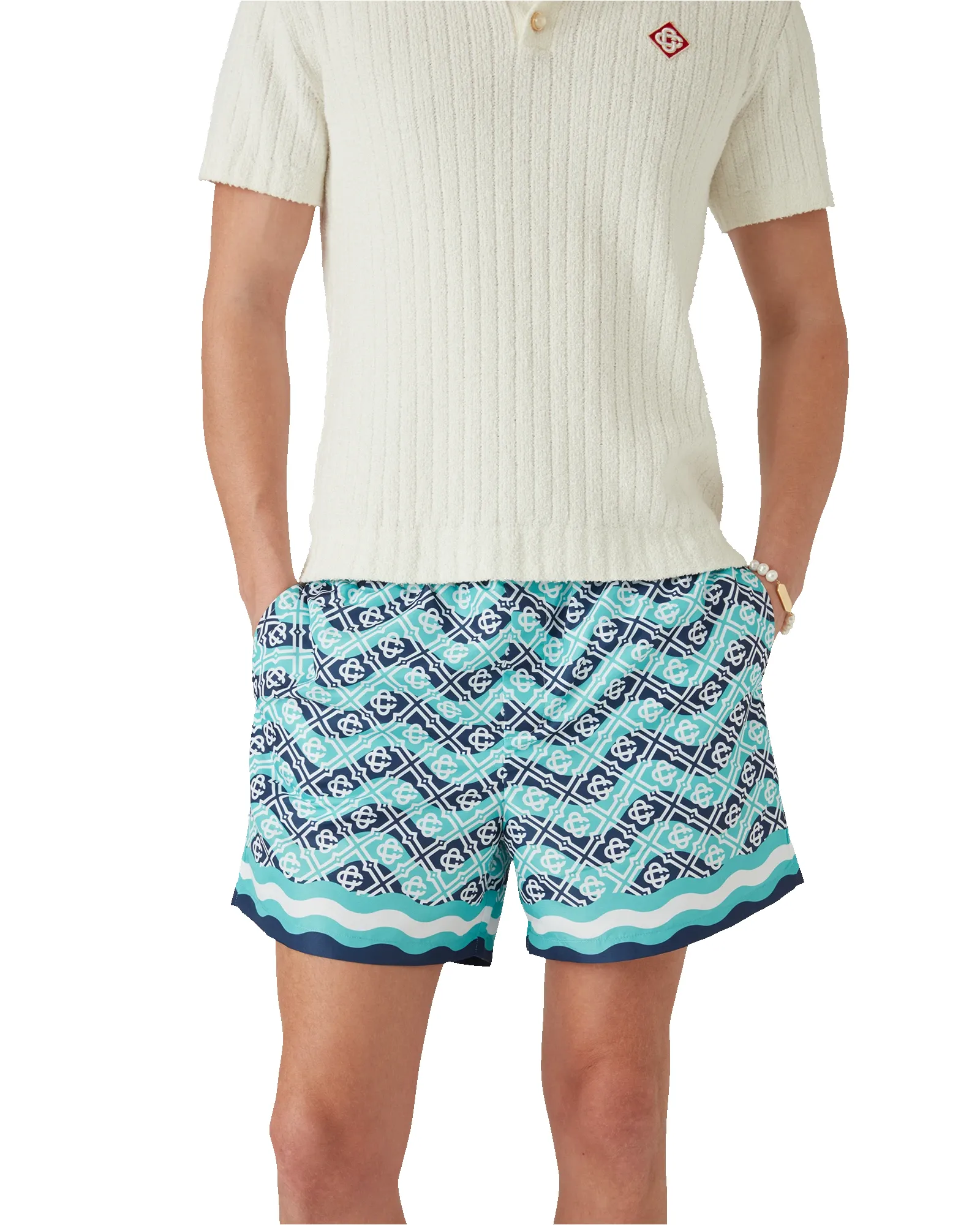 Monogram Wave Swim Shorts sold by Casablanca product image thumbnail 3