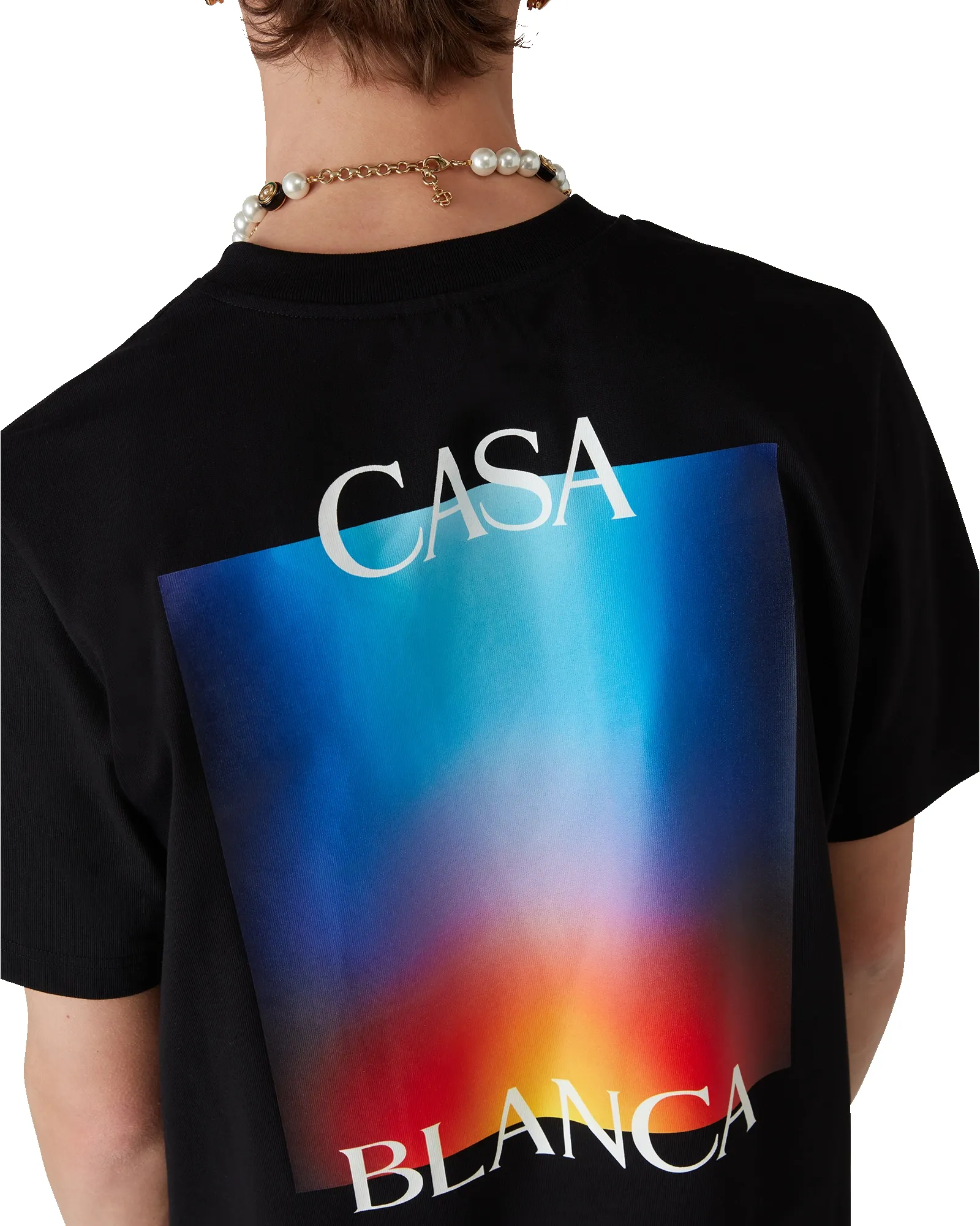 Gradient Casa Logo Short Sleeve T-Shirt sold by Casablanca product image thumbnail 4