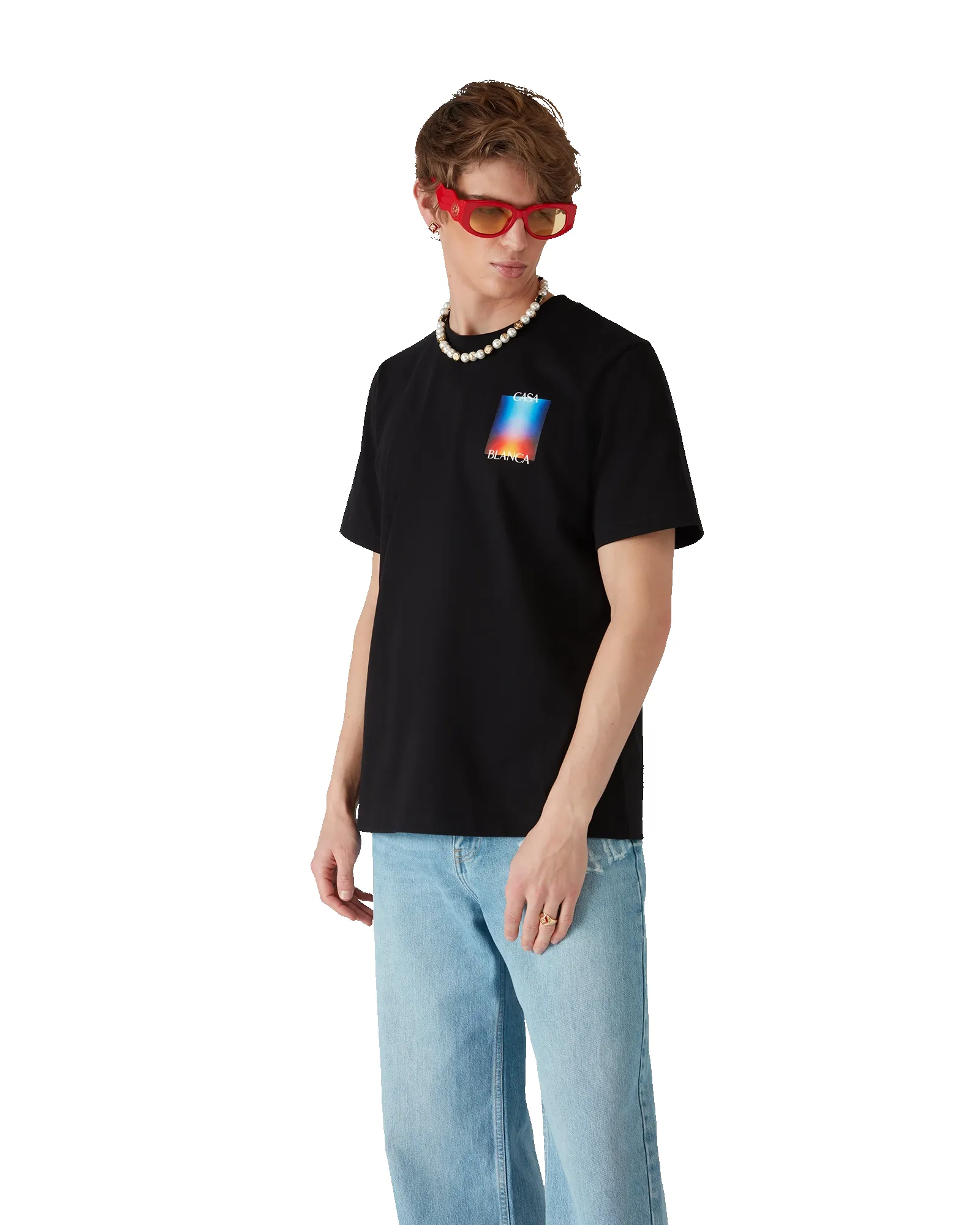 Gradient Casa Logo Short Sleeve T-Shirt sold by Casablanca product image thumbnail 3
