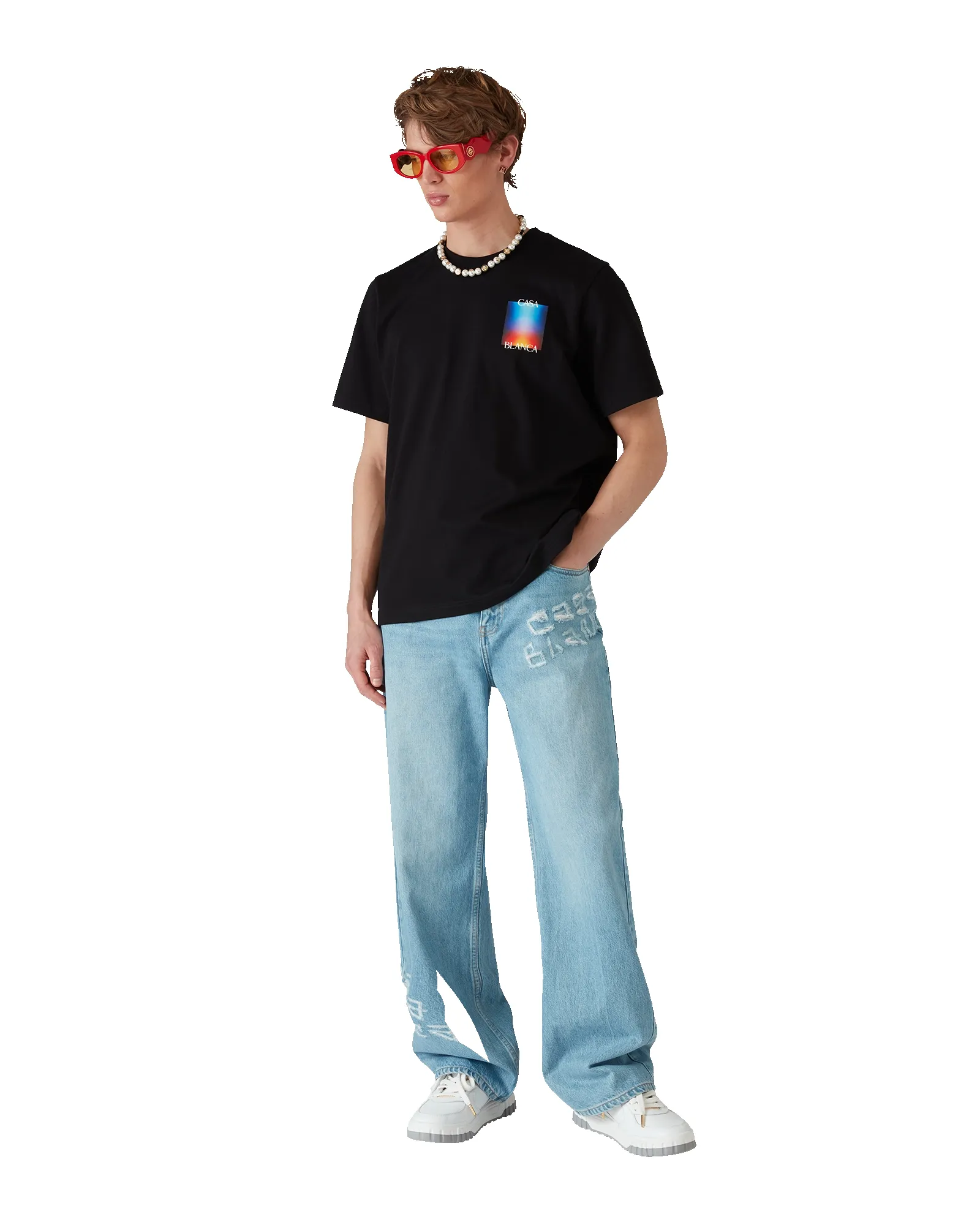 Gradient Casa Logo Short Sleeve T-Shirt sold by Casablanca product image thumbnail 2