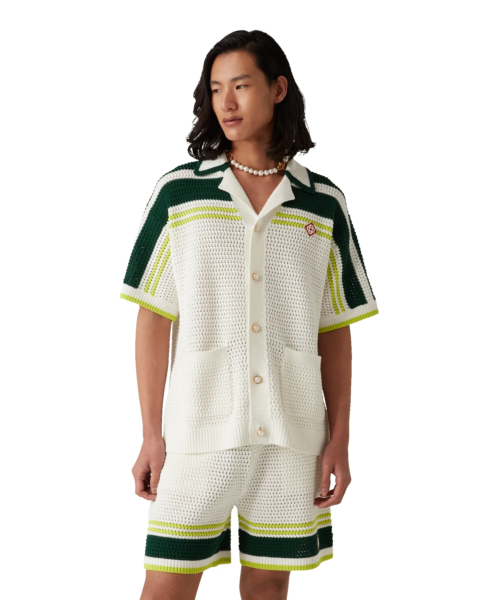 Tennis Short Sleeve Crochet Shirt sold by Casablanca product image thumbnail 4