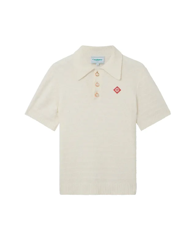 Triangle Boucle Polo Shirt sold by Casablanca