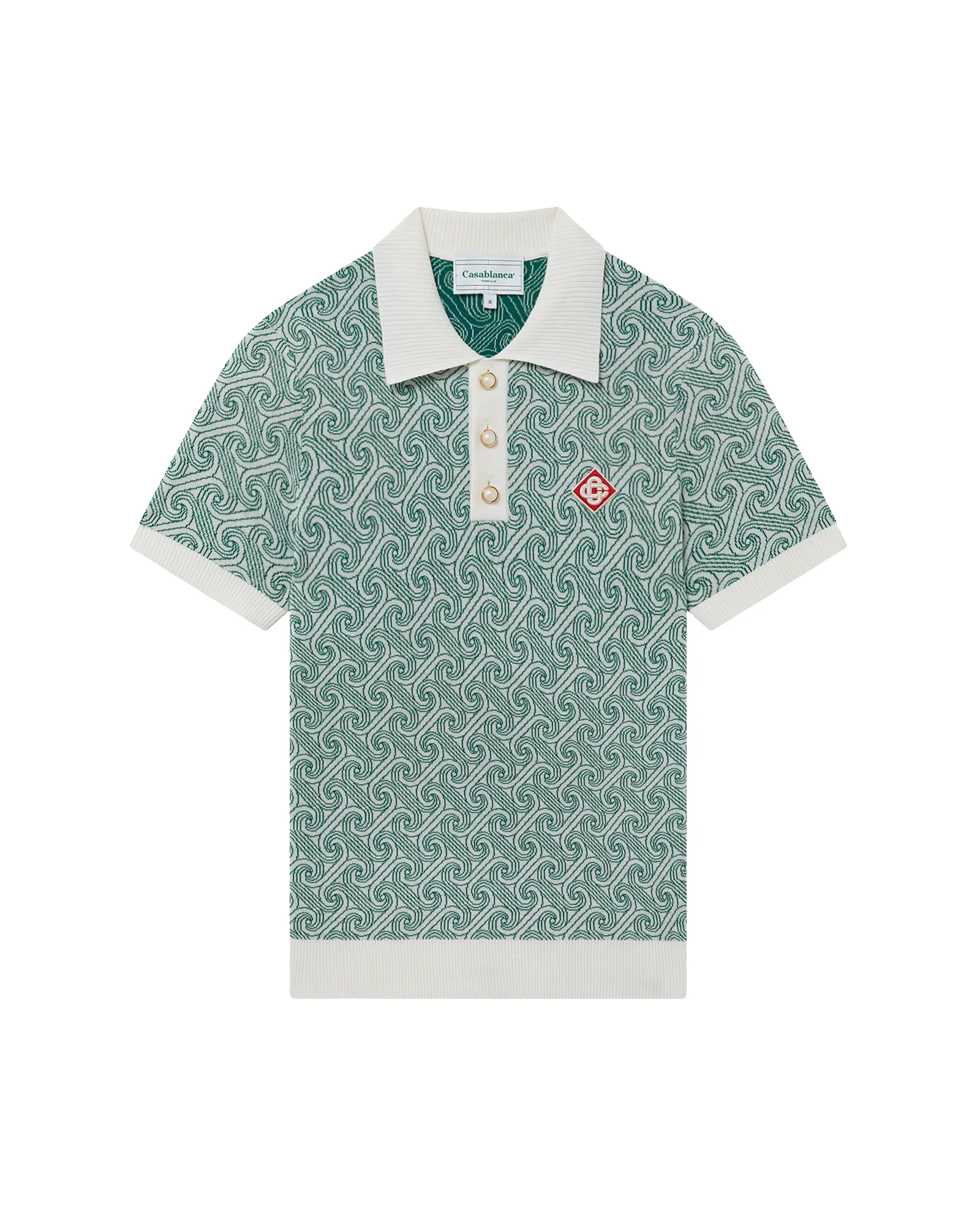 Column Jacquard Monogram Polo Shirt sold by Casablanca