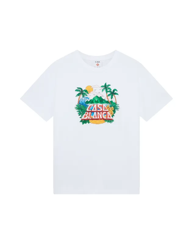 Casa Beach Wave Short Sleeve T-Shirt sold by Casablanca