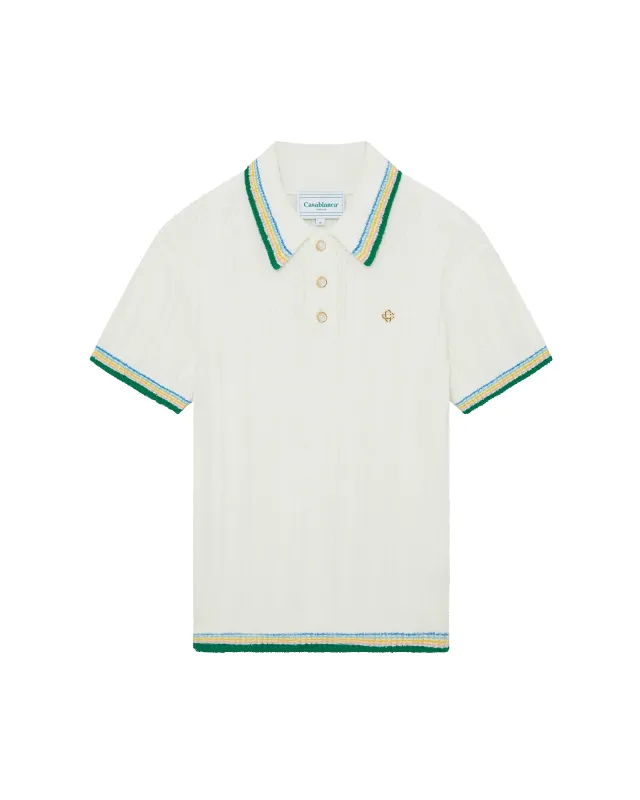 Rib Boucle Polo Shirt sold by Casablanca