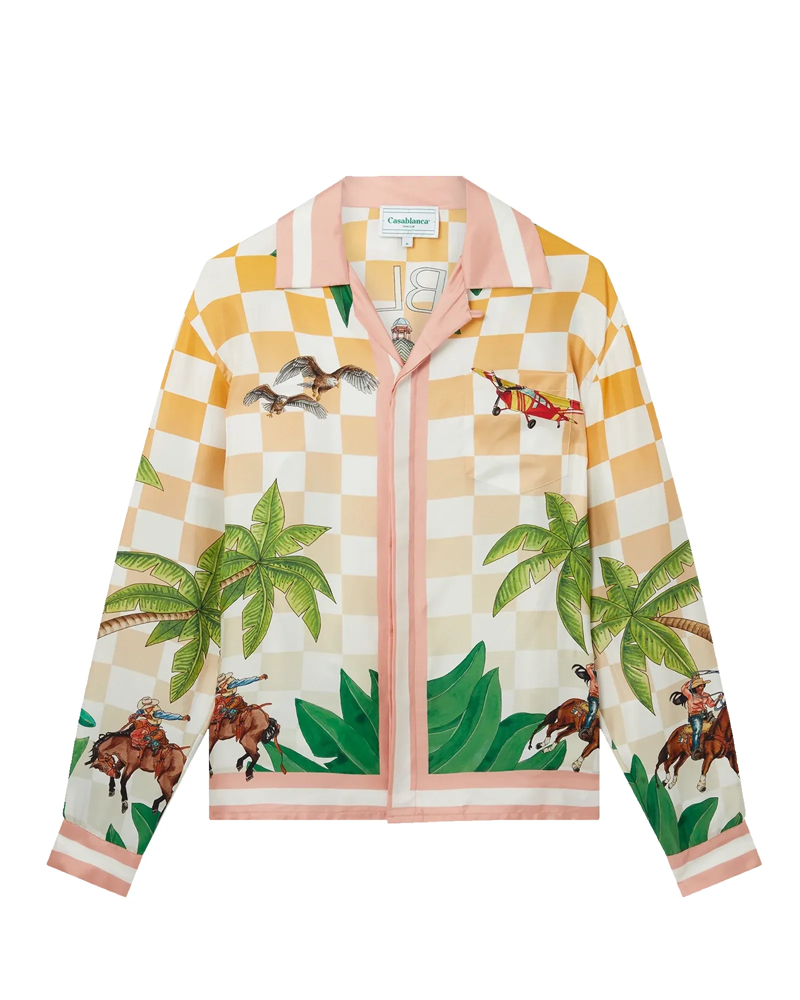 Tennis Club Long Sleeve Silk Shirt sold by Casablanca product image thumbnail 2