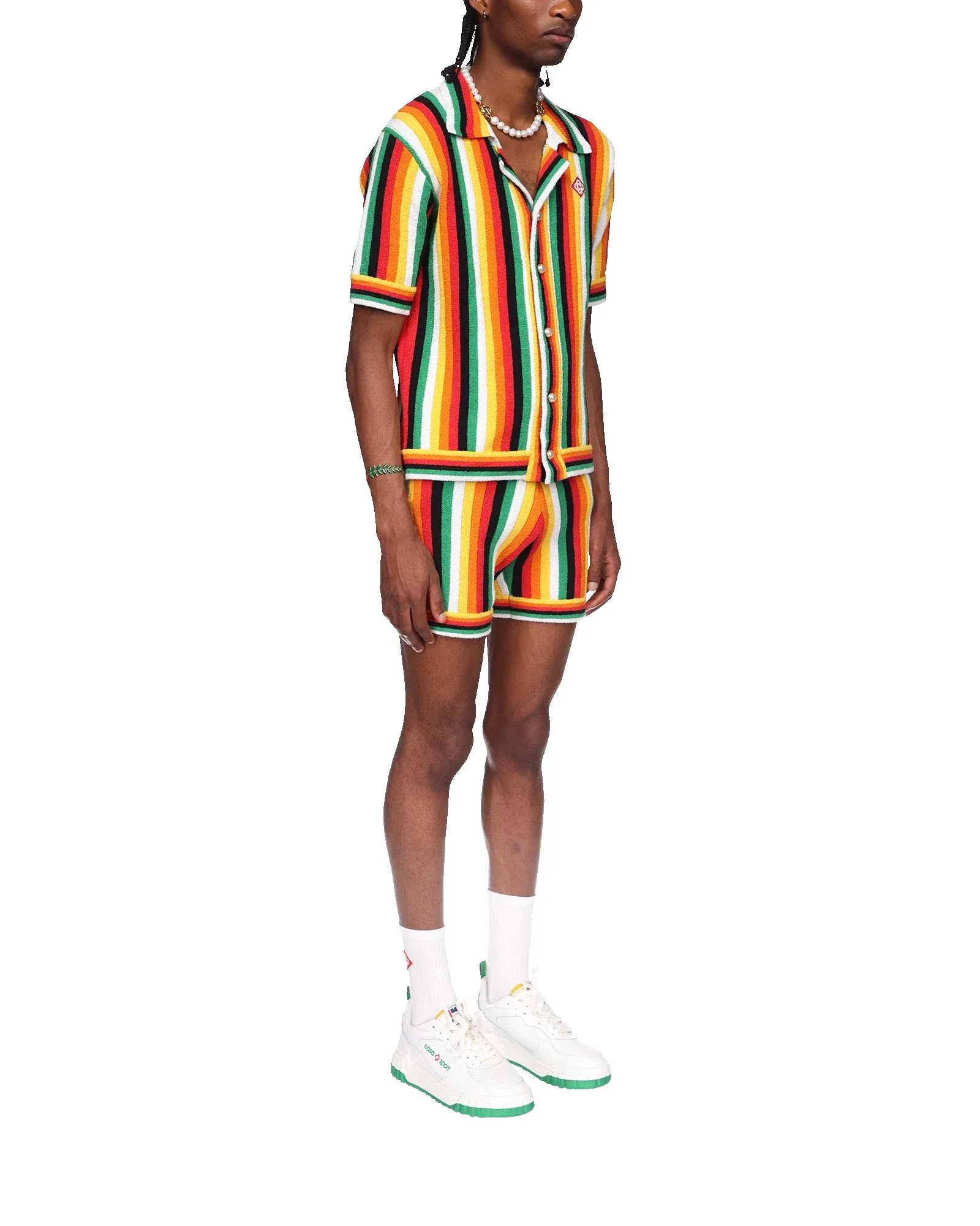 Striped Towelling Shirt sold by Casablanca product image thumbnail 5