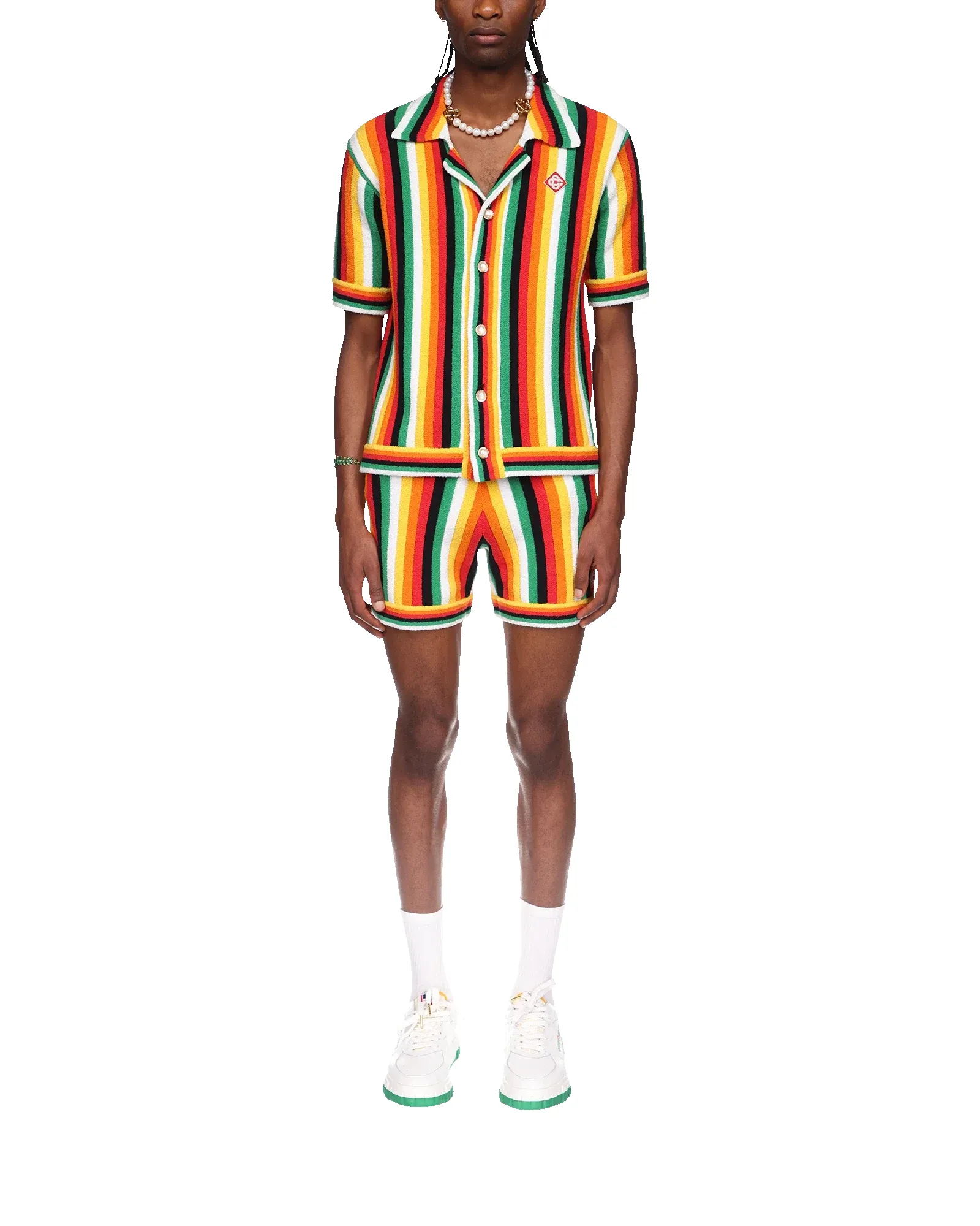 Striped Towelling Shirt sold by Casablanca product image thumbnail 2