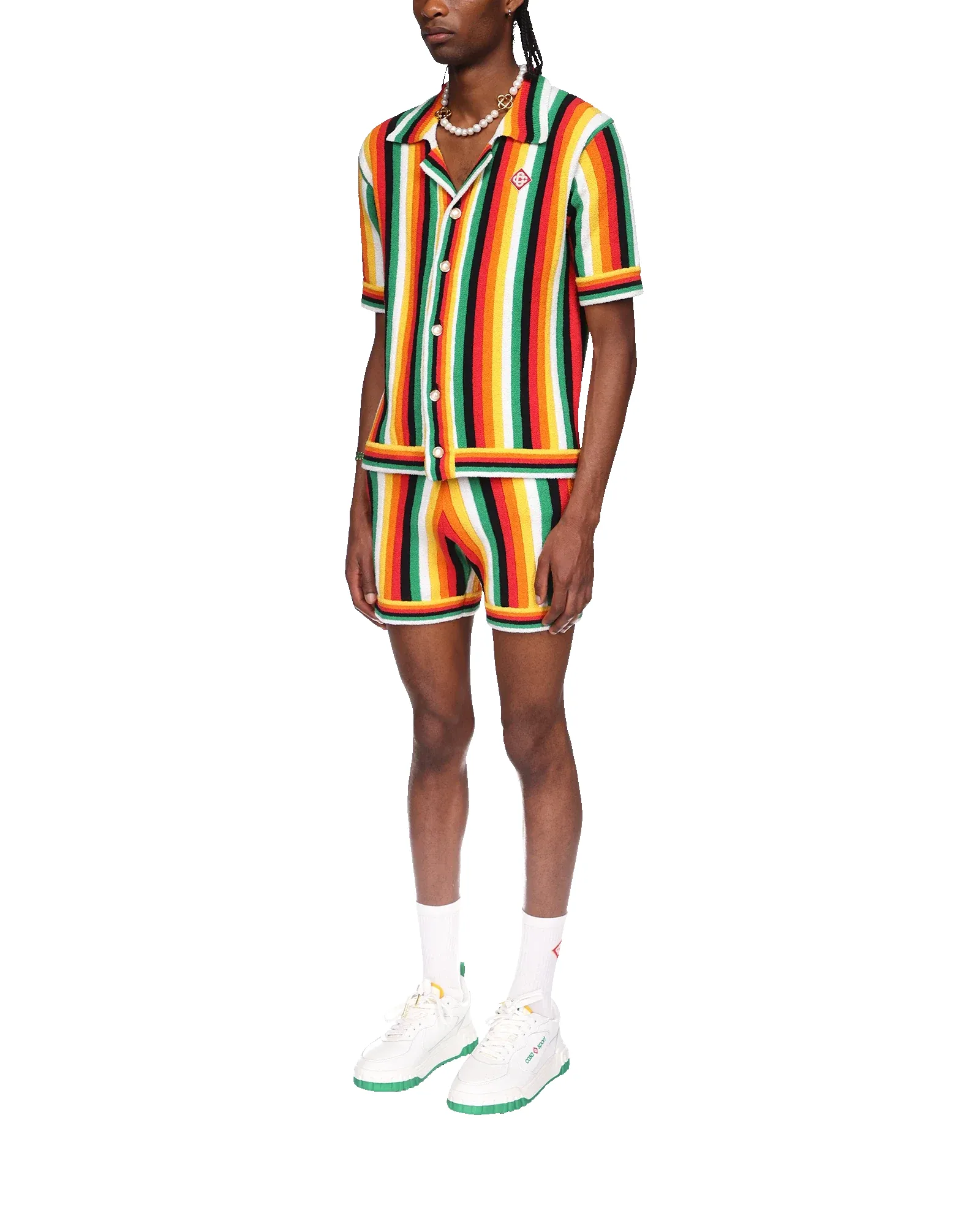 Striped Towelling Shirt sold by Casablanca product image thumbnail 3