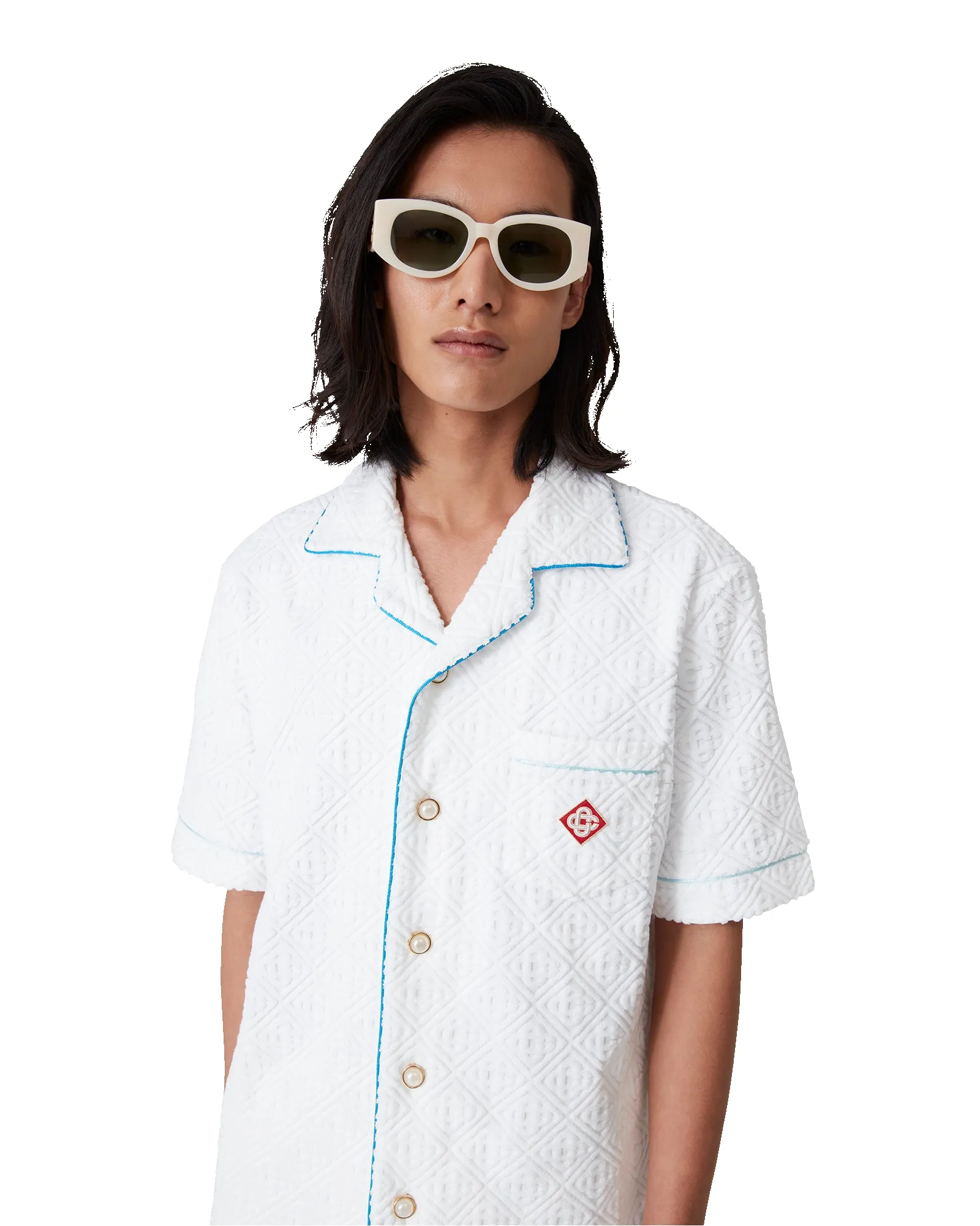 Tennis Stripe Short Sleeve Towelling Shirt sold by Casablanca product image thumbnail 5