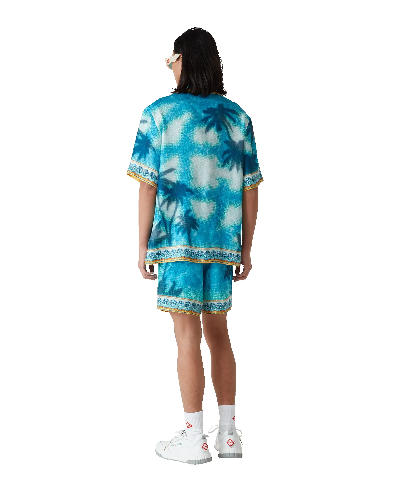 Poolside Emblem Short Sleeve Silk Shirt sold by Casablanca product image thumbnail 3