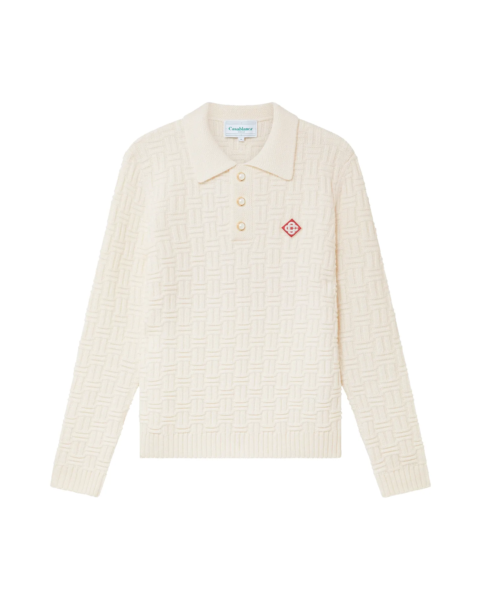 Column Knit Polo Shirt sold by Casablanca