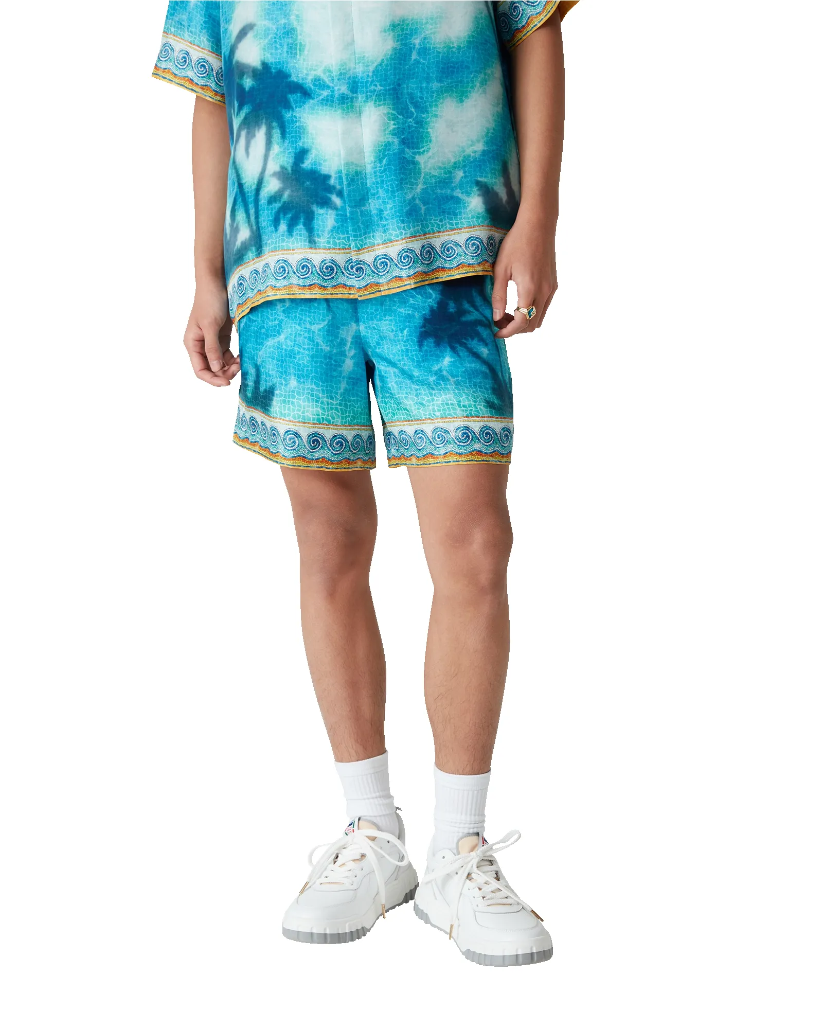 Poolside Emblem Silk Shorts sold by Casablanca product image thumbnail 4