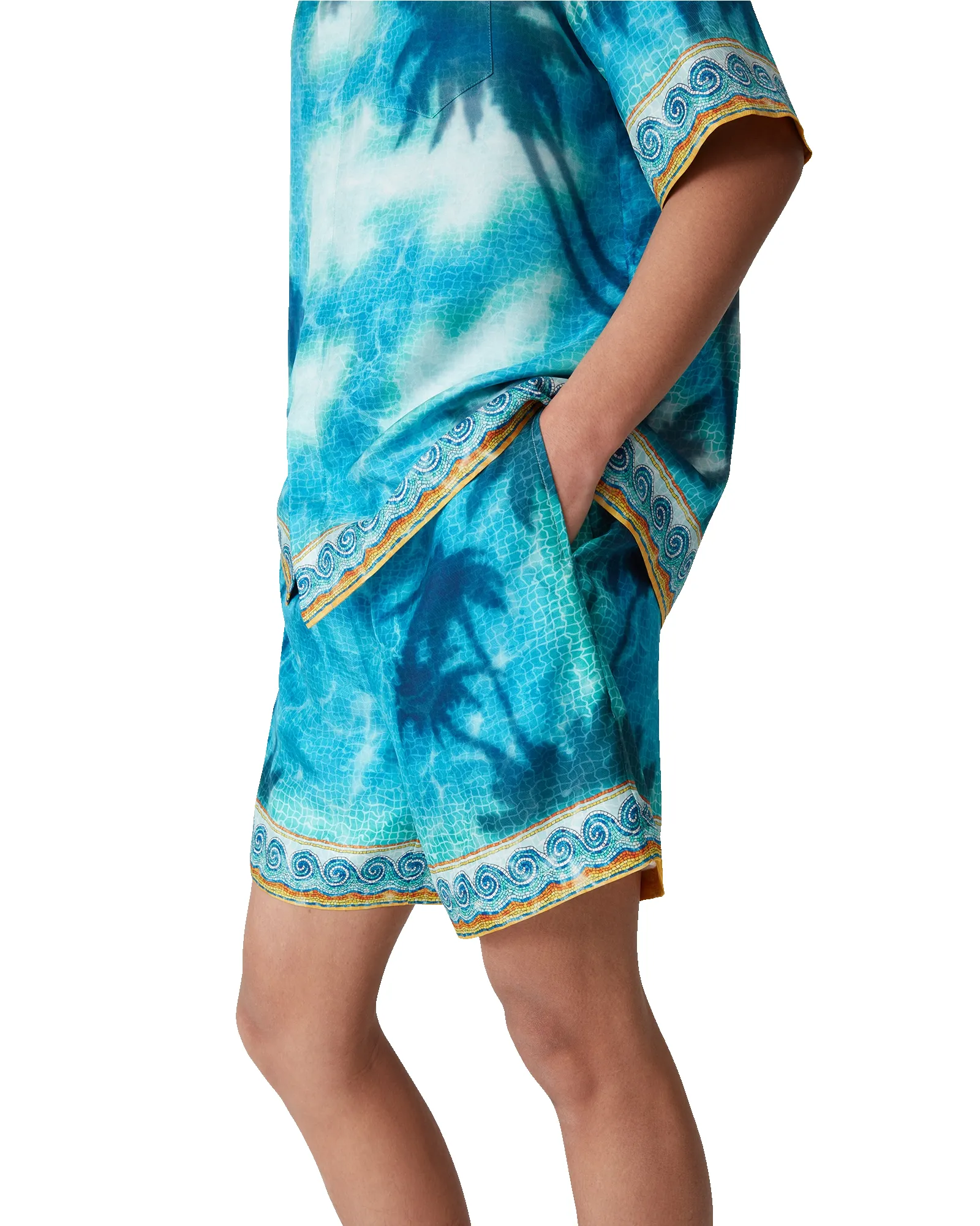 Poolside Emblem Silk Shorts sold by Casablanca product image thumbnail 5