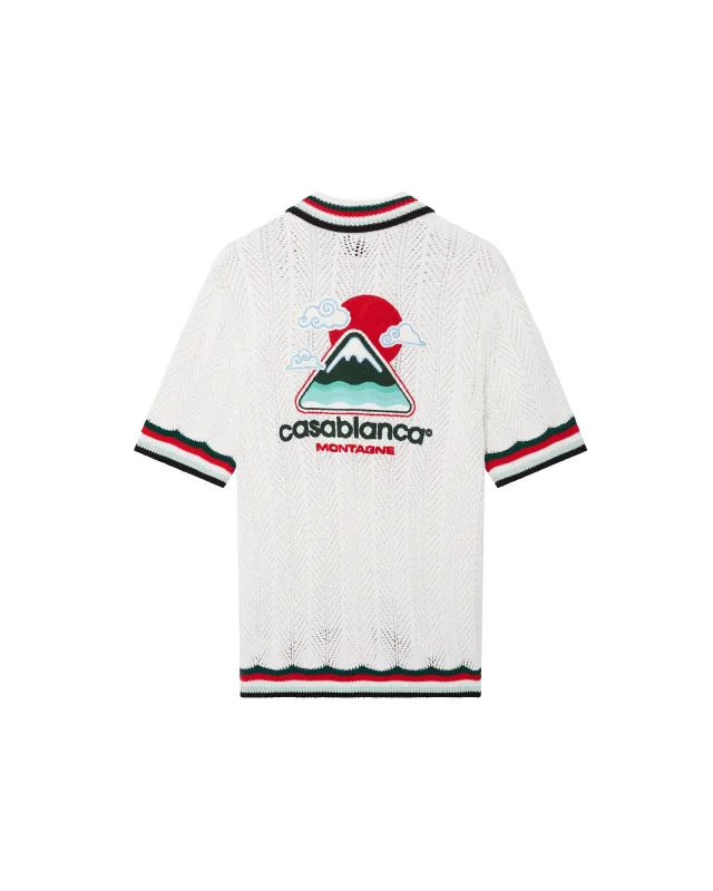 Cotton Montagne Ondulee Short Sleeve Crochet Shirt sold by Casablanca