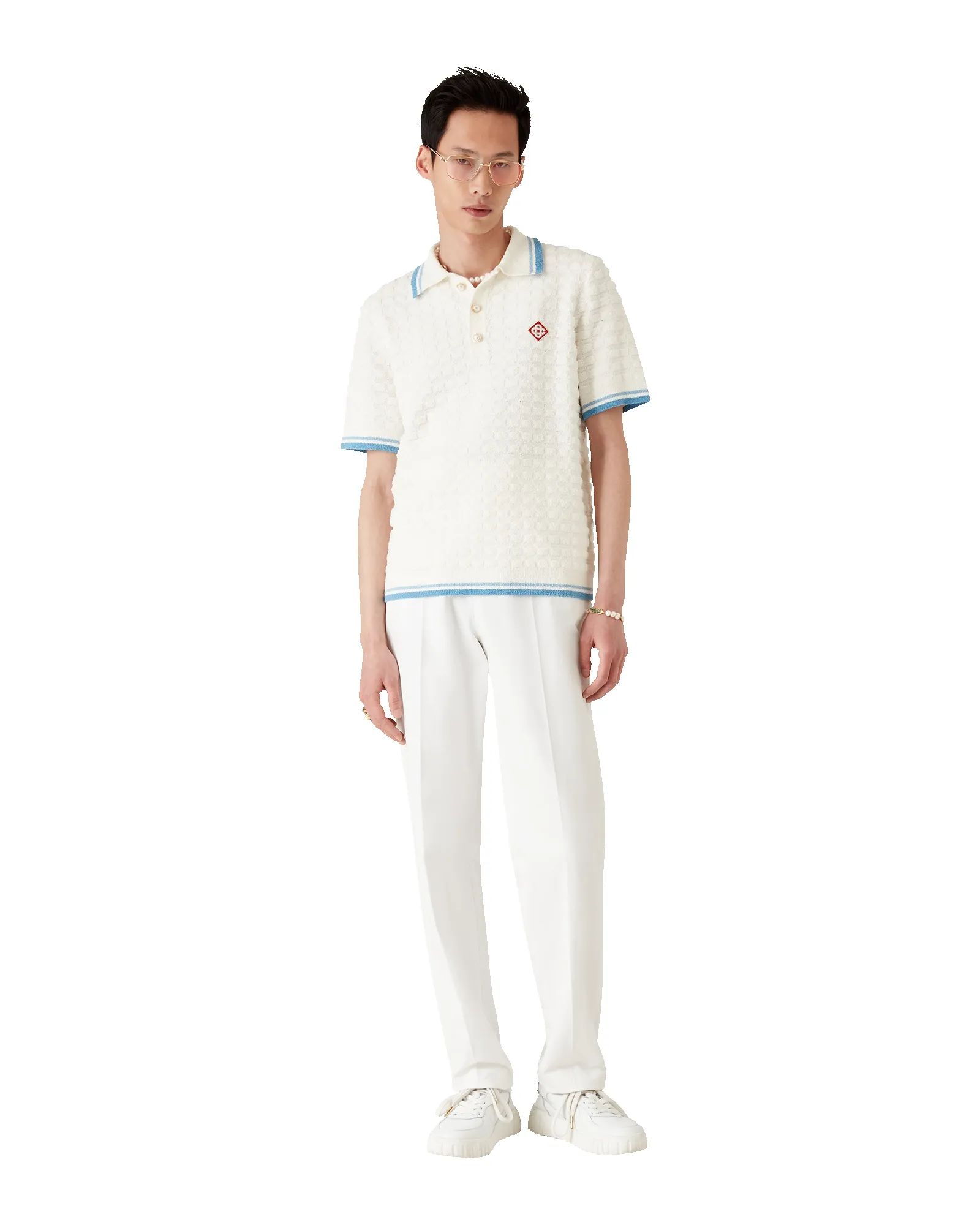 Cotton Boucle Polo Shirt sold by Casablanca product image thumbnail 2