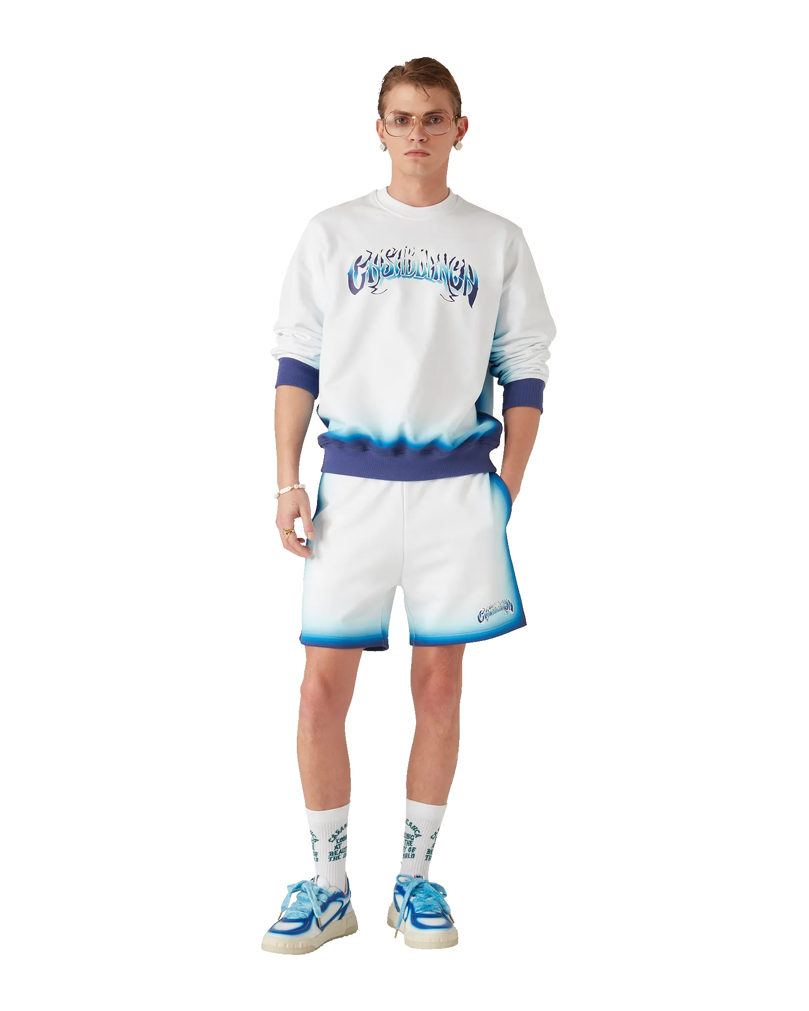 Blue Fade Sweatshorts sold by Casablanca product image thumbnail 2