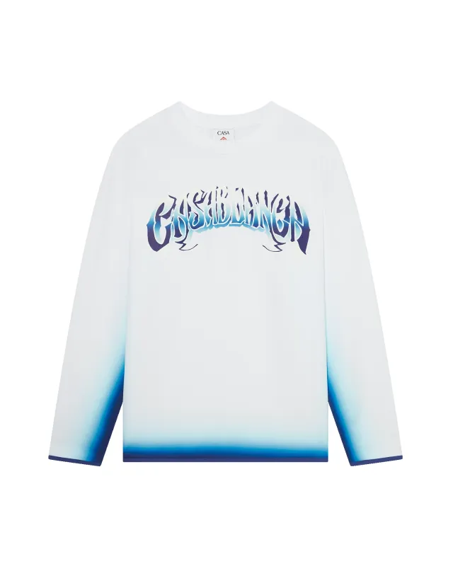 Blue Fade Long Sleeve T-Shirt sold by Casablanca