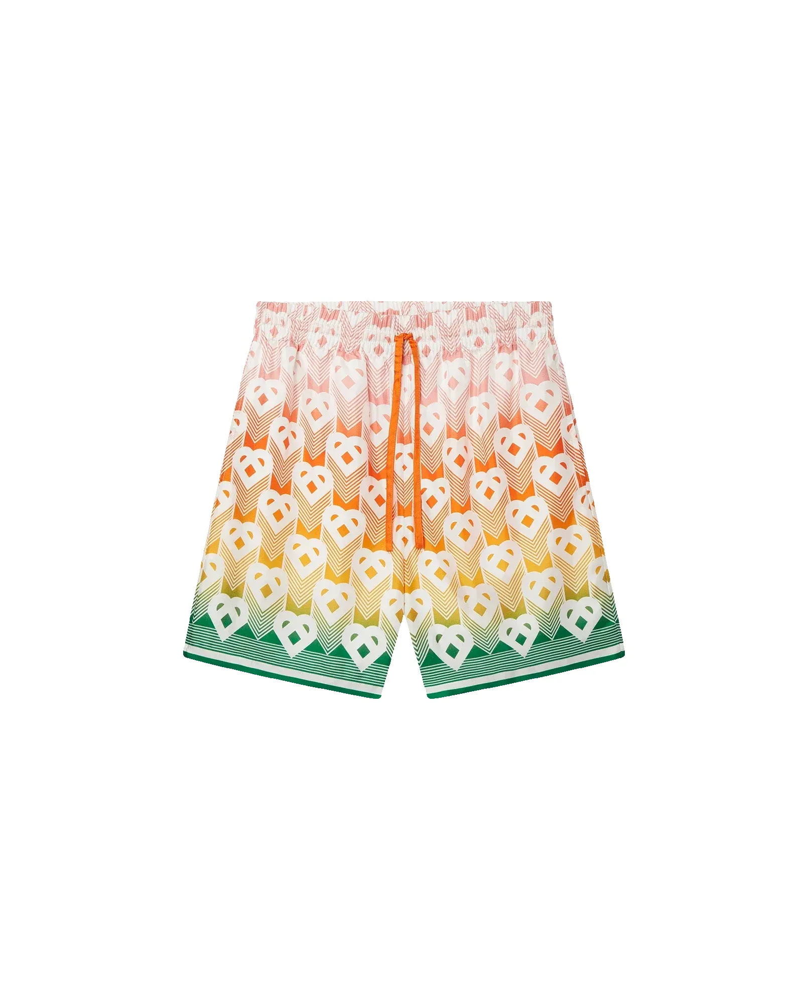 Gradient Heart Monogram Silk Shorts sold by Casablanca