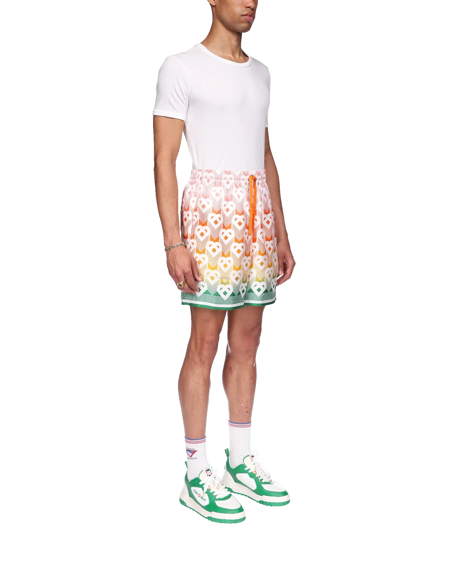 Gradient Heart Monogram Silk Shorts sold by Casablanca product image thumbnail 5