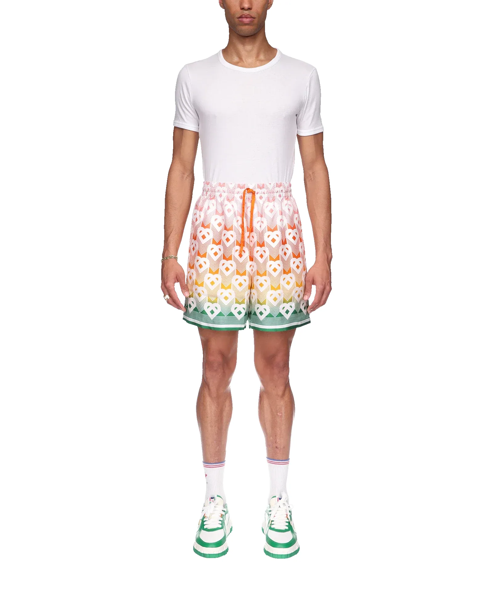 Gradient Heart Monogram Silk Shorts sold by Casablanca product image thumbnail 2