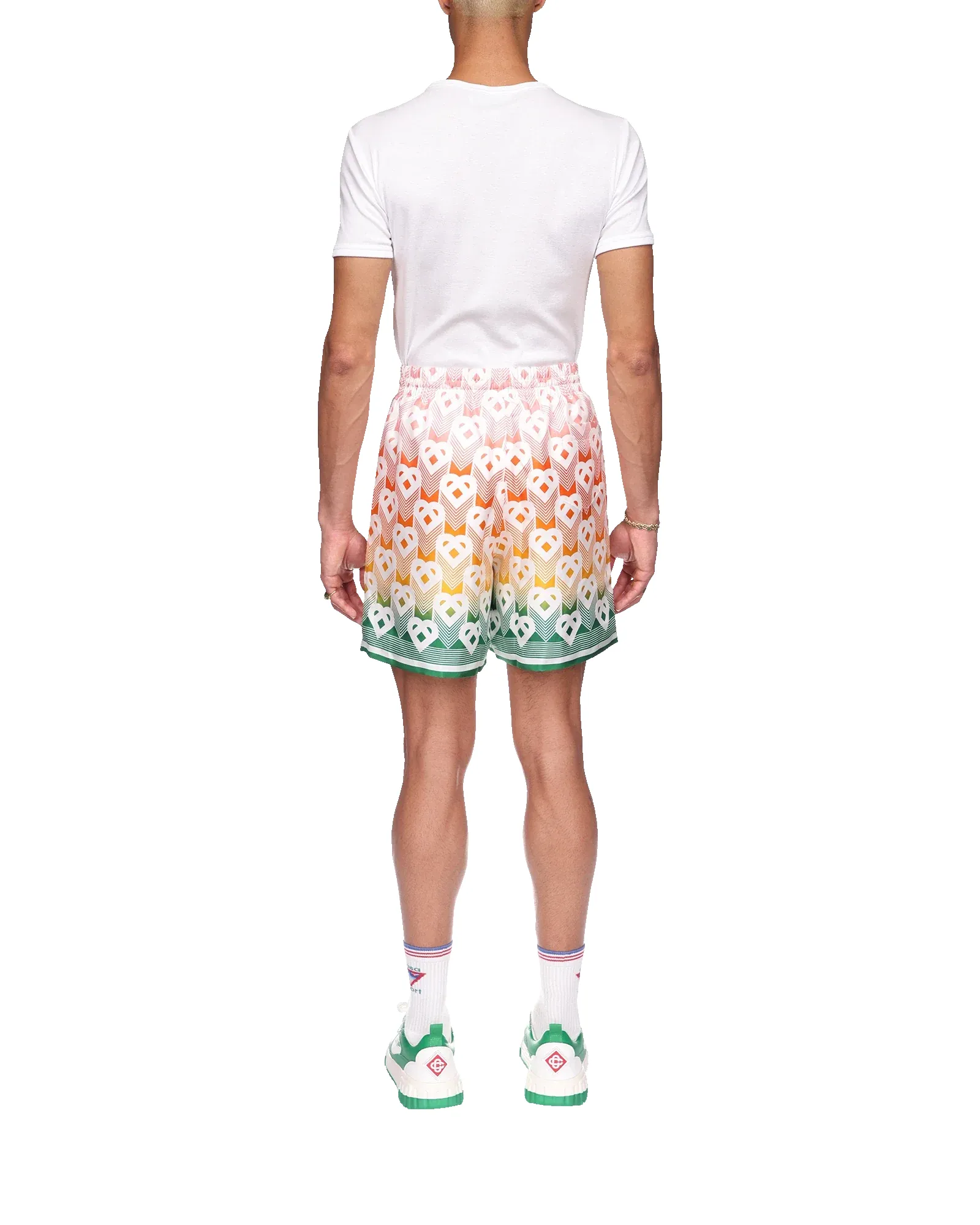 Gradient Heart Monogram Silk Shorts sold by Casablanca product image thumbnail 4