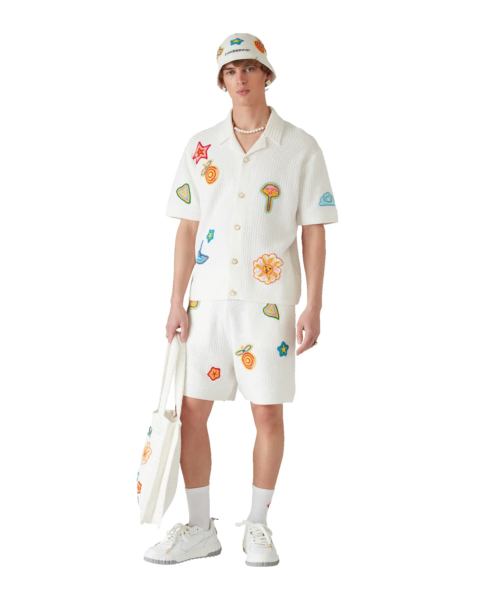 Motif Short Sleeve Crochet Shirt sold by Casablanca product image thumbnail 2