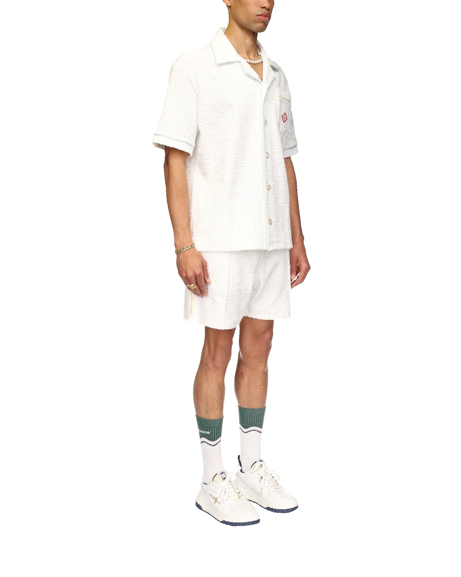 Monogram Short Sleeve Towelling Shirt sold by Casablanca product image thumbnail 5