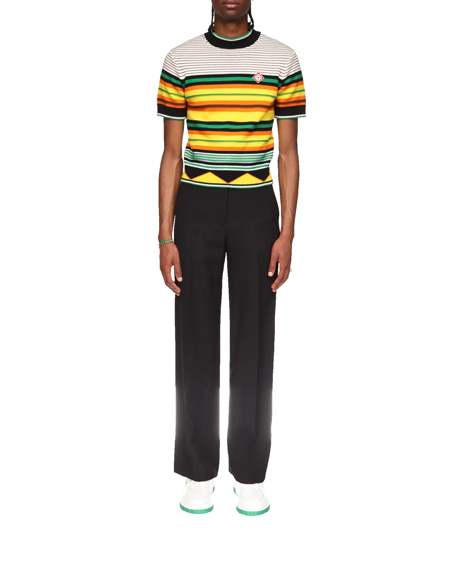 Knit Striped T Shirt sold by Casablanca product image thumbnail 2