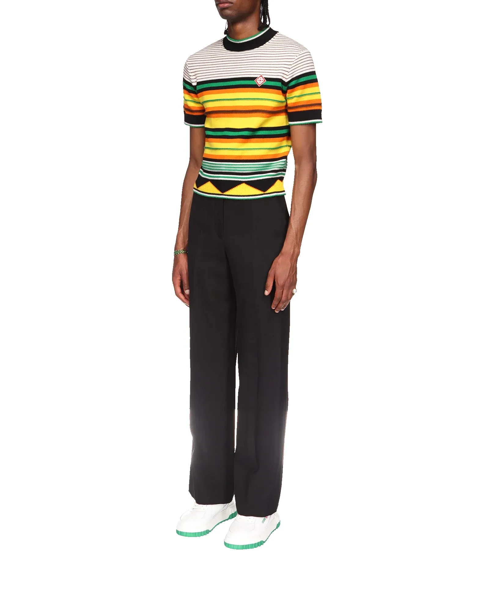 Knit Striped T Shirt sold by Casablanca product image thumbnail 3
