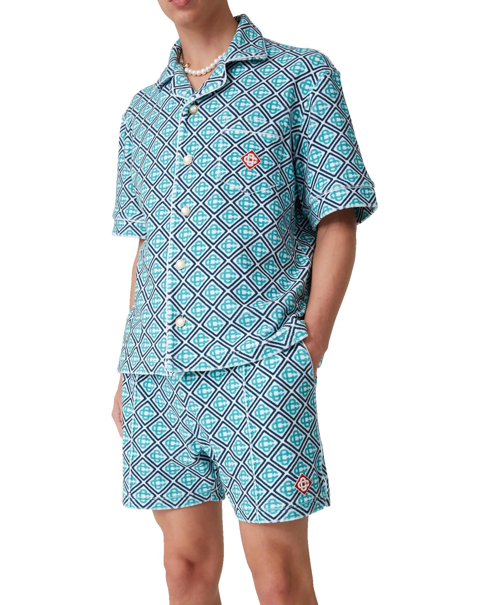 Monogram Towelling Shorts sold by Casablanca product image thumbnail 4