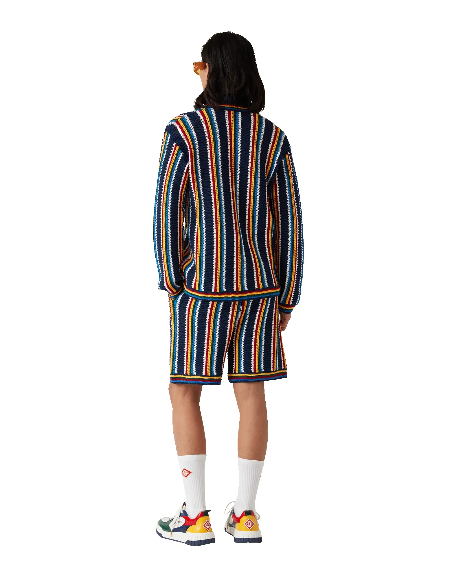 Crochet Long Sleeve Stripe Shirt sold by Casablanca product image thumbnail 3