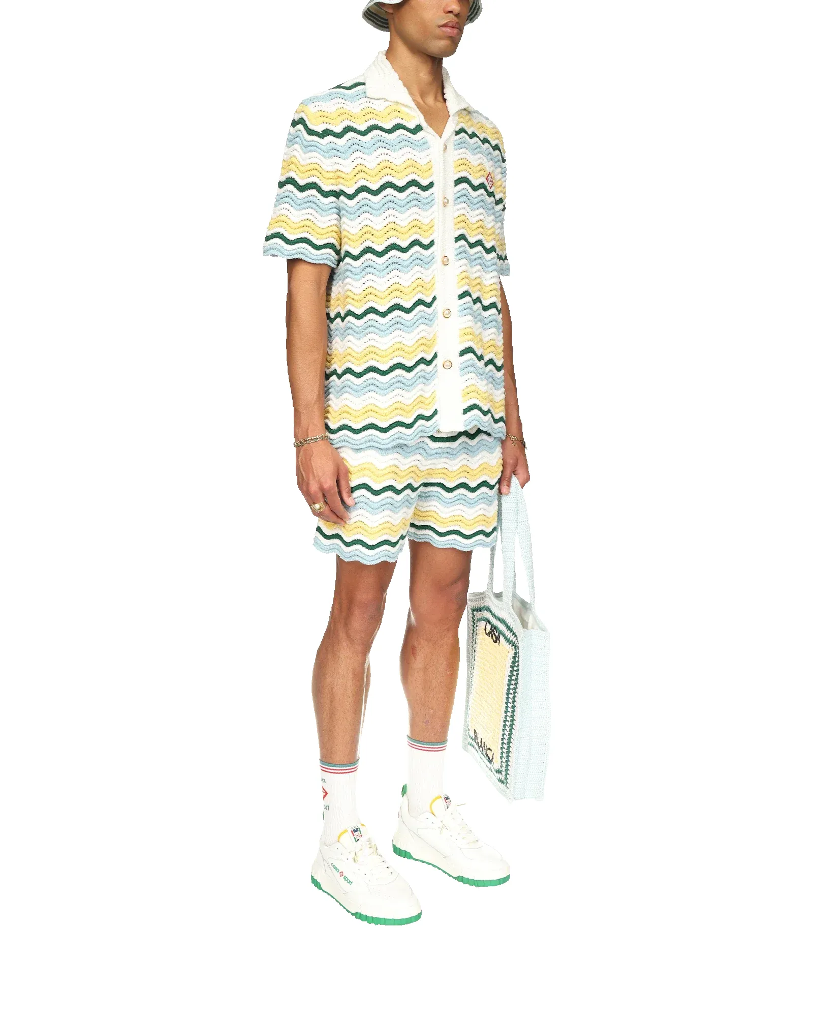 Wavy Short Sleeve Boucle Shirt sold by Casablanca product image thumbnail 5