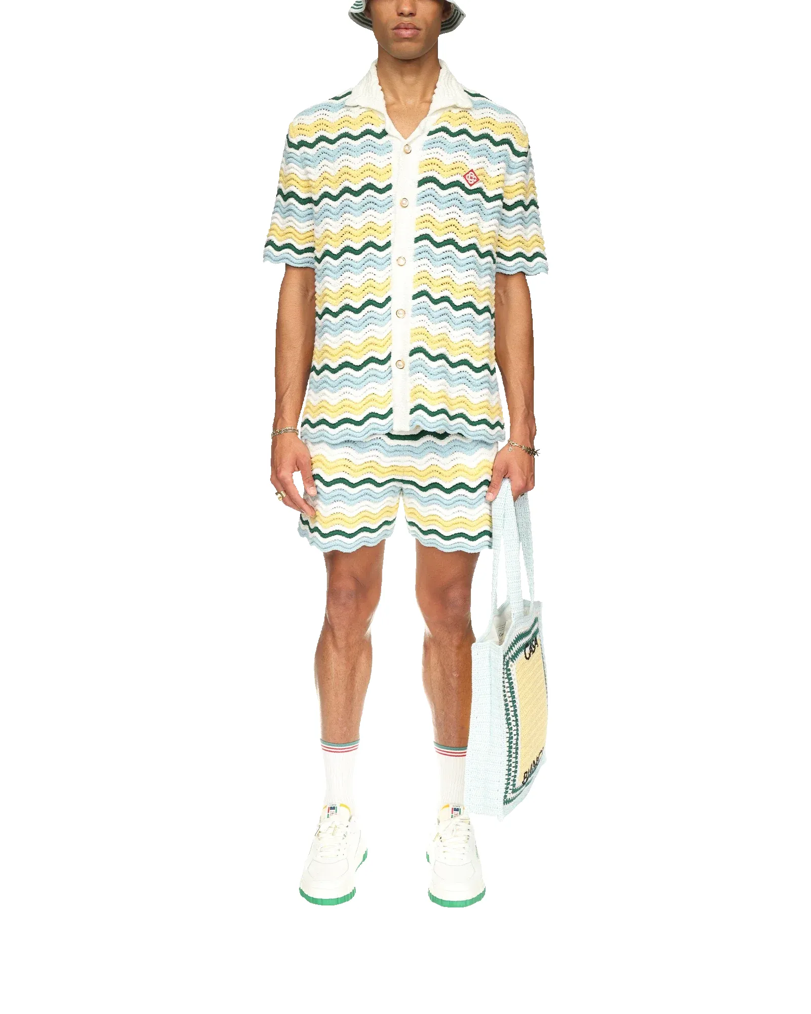 Wavy Short Sleeve Boucle Shirt sold by Casablanca product image thumbnail 2