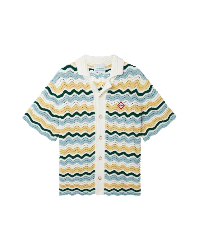 Wavy Short Sleeve Boucle Shirt sold by Casablanca
