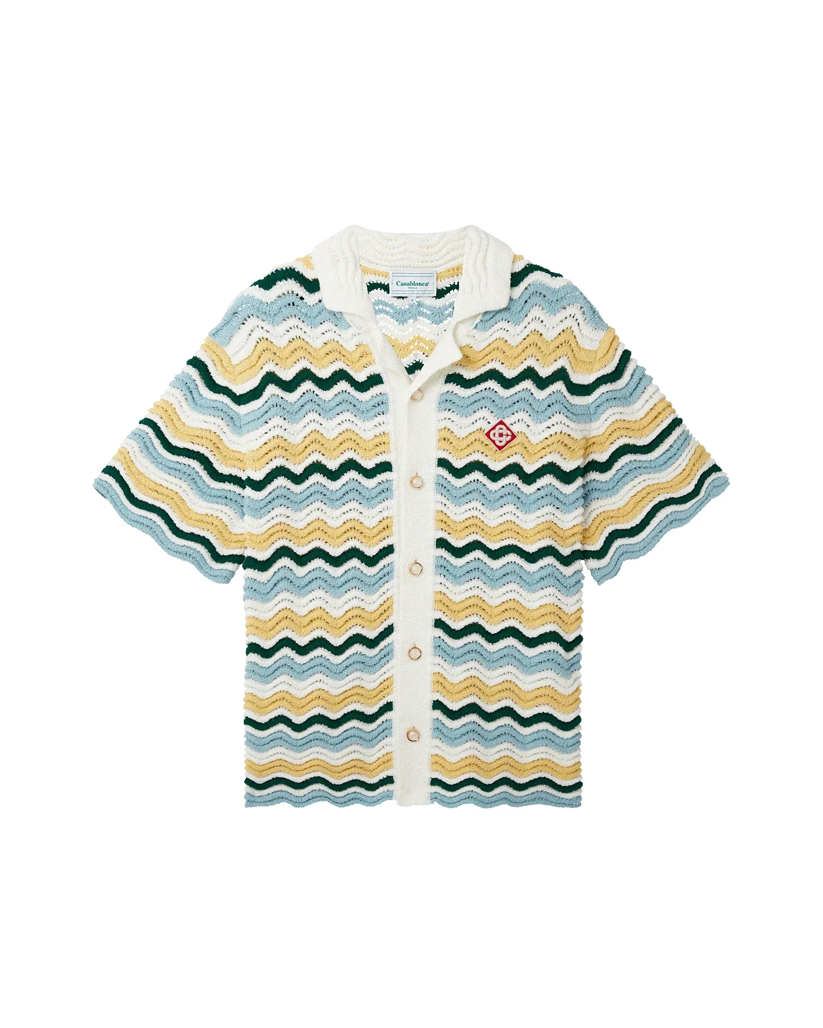 Wavy Short Sleeve Boucle Shirt sold by Casablanca