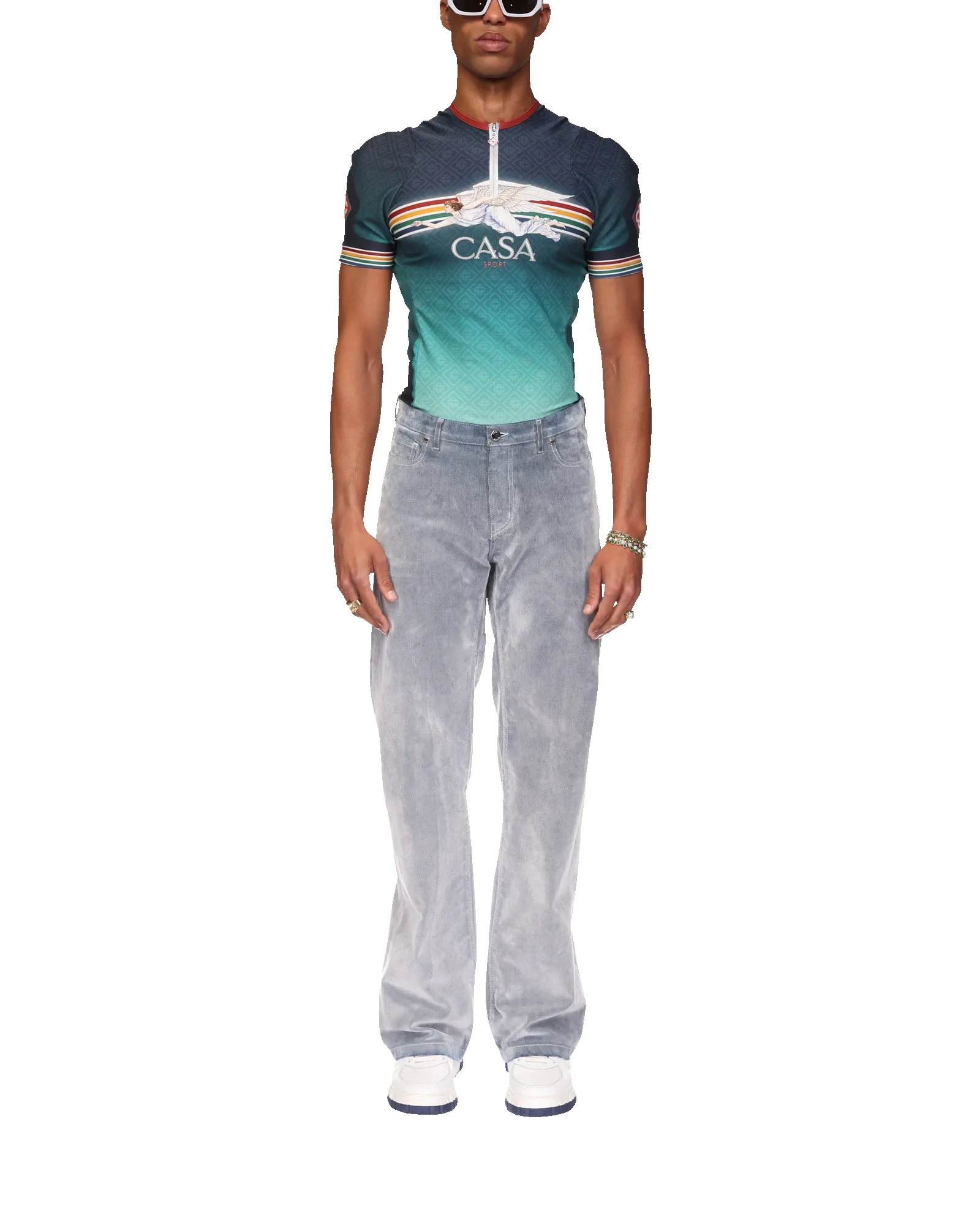 Peach Texture Jeans sold by Casablanca product image thumbnail 2