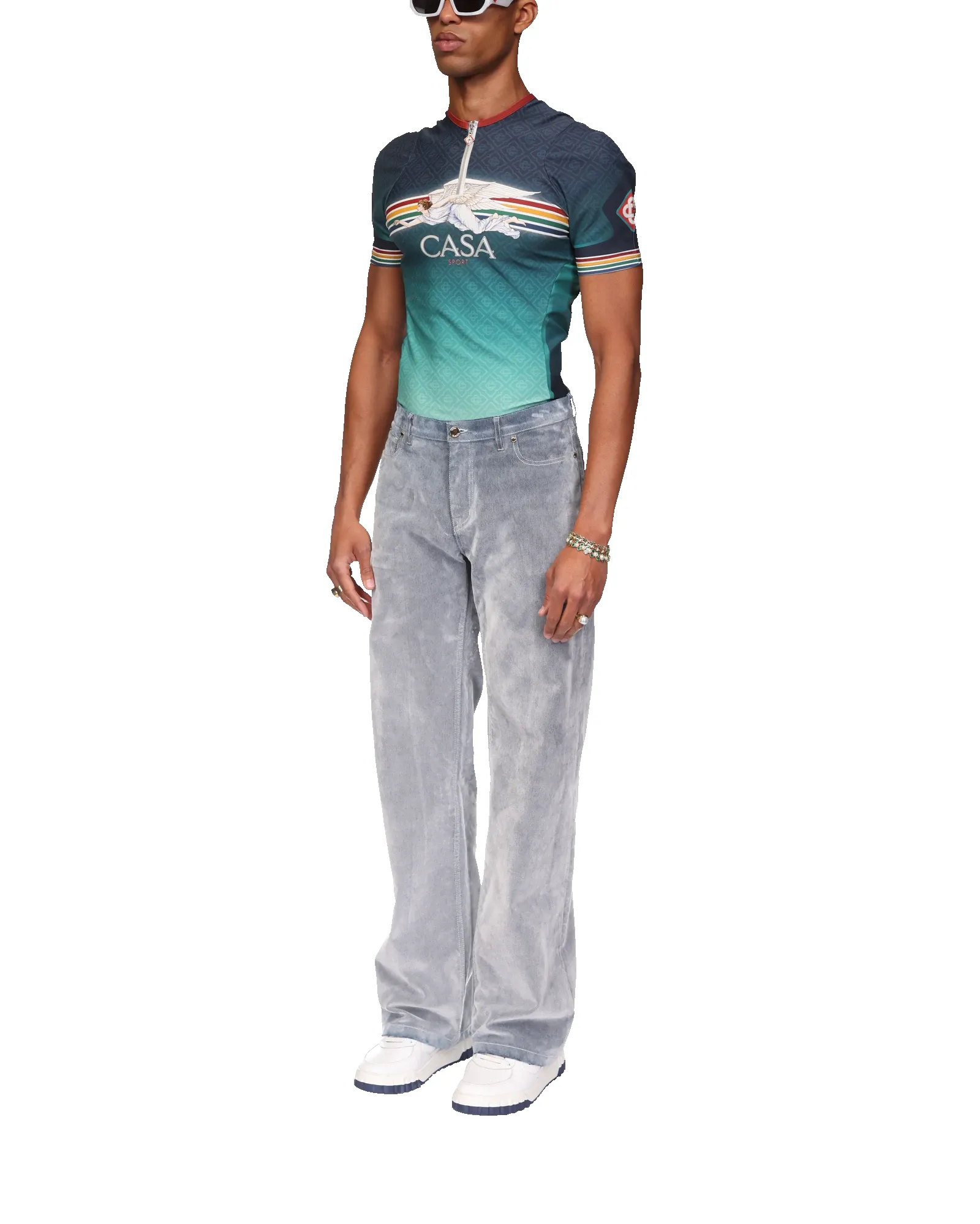 Peach Texture Jeans sold by Casablanca product image thumbnail 3