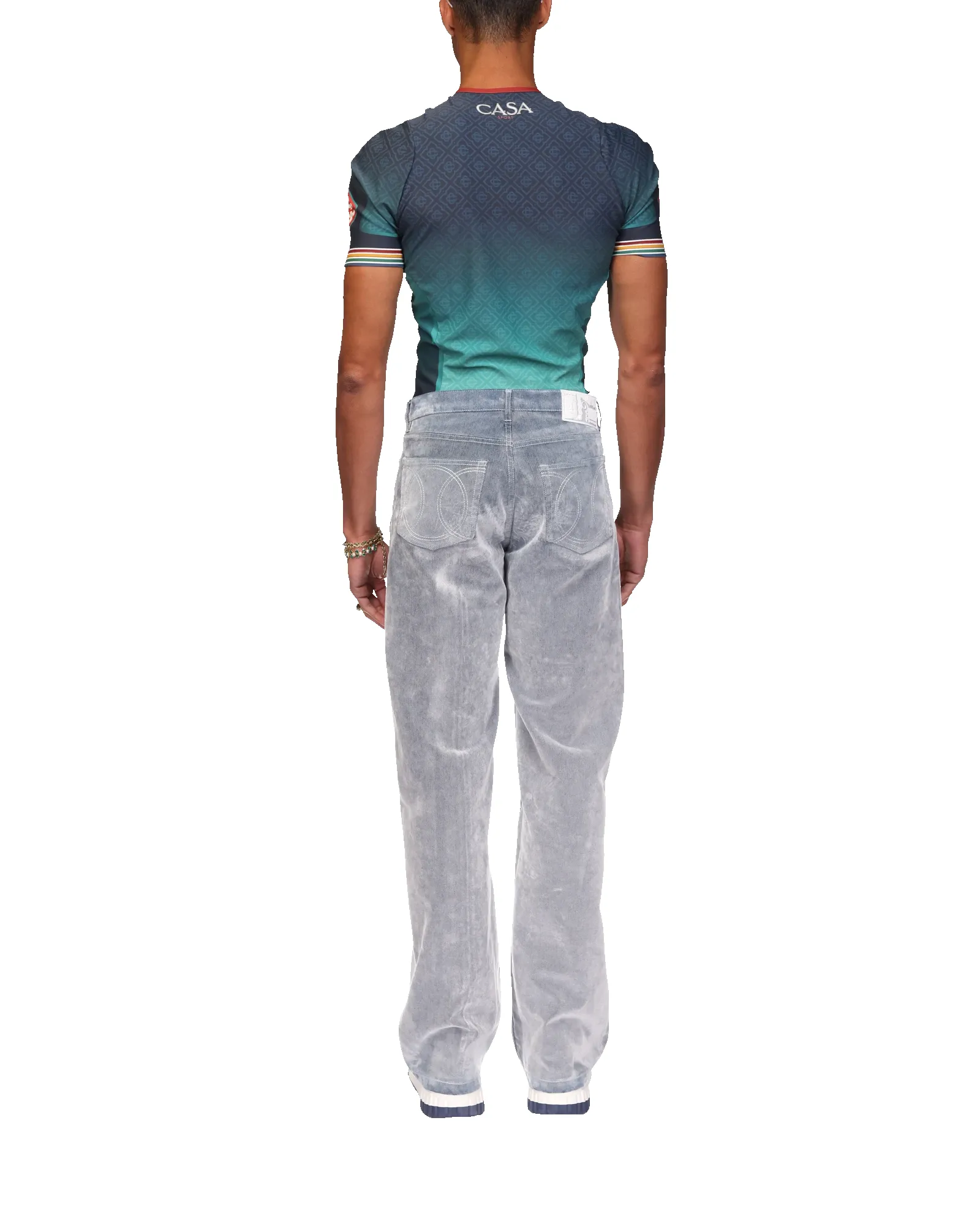 Peach Texture Jeans sold by Casablanca product image thumbnail 4