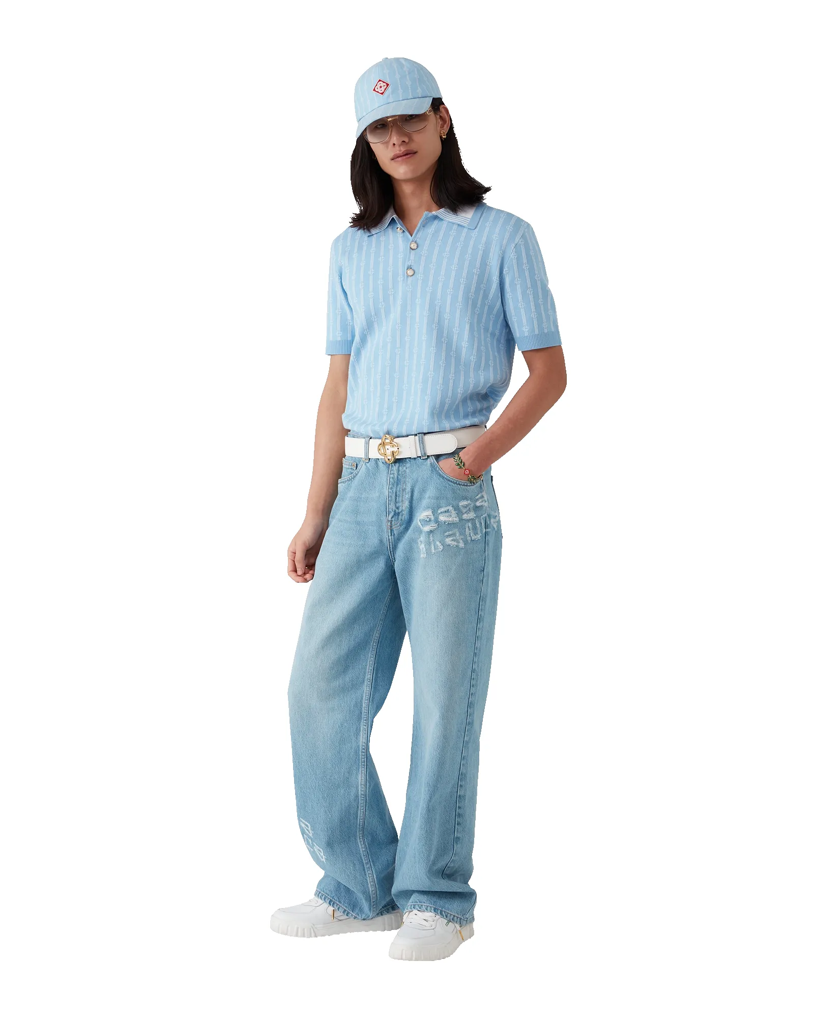 Graffiti Distressed Denim Jeans sold by Casablanca product image thumbnail 2