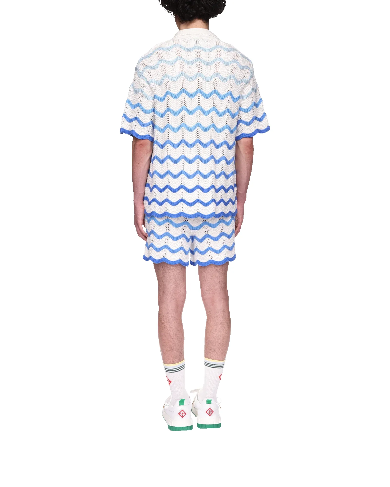 Wavy Gradient Short Sleeve Crochet Shirt sold by Casablanca product image thumbnail 4