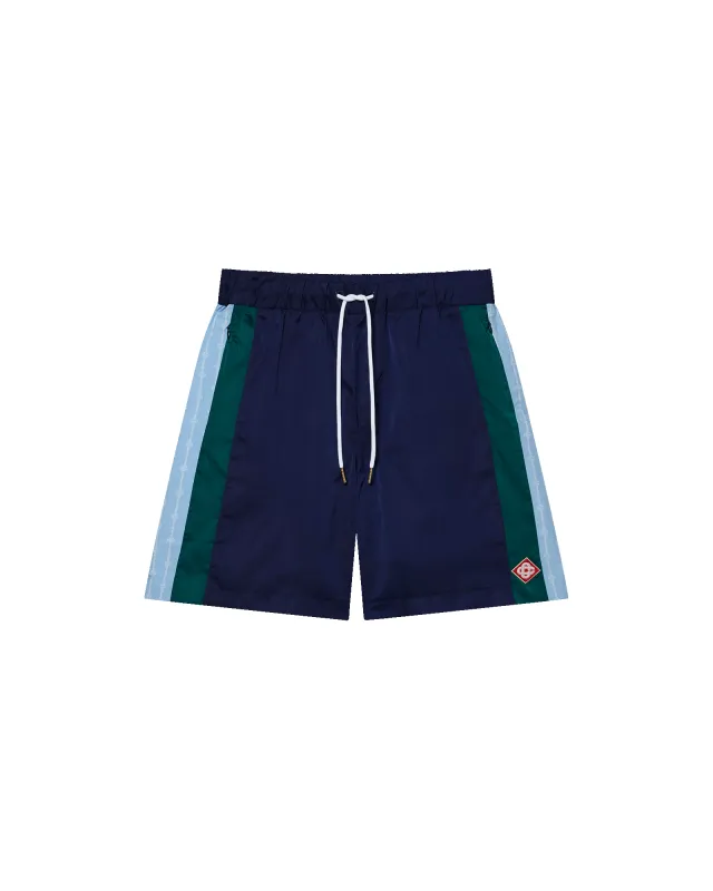 Pinstripe Laurel Track Shorts sold by Casablanca