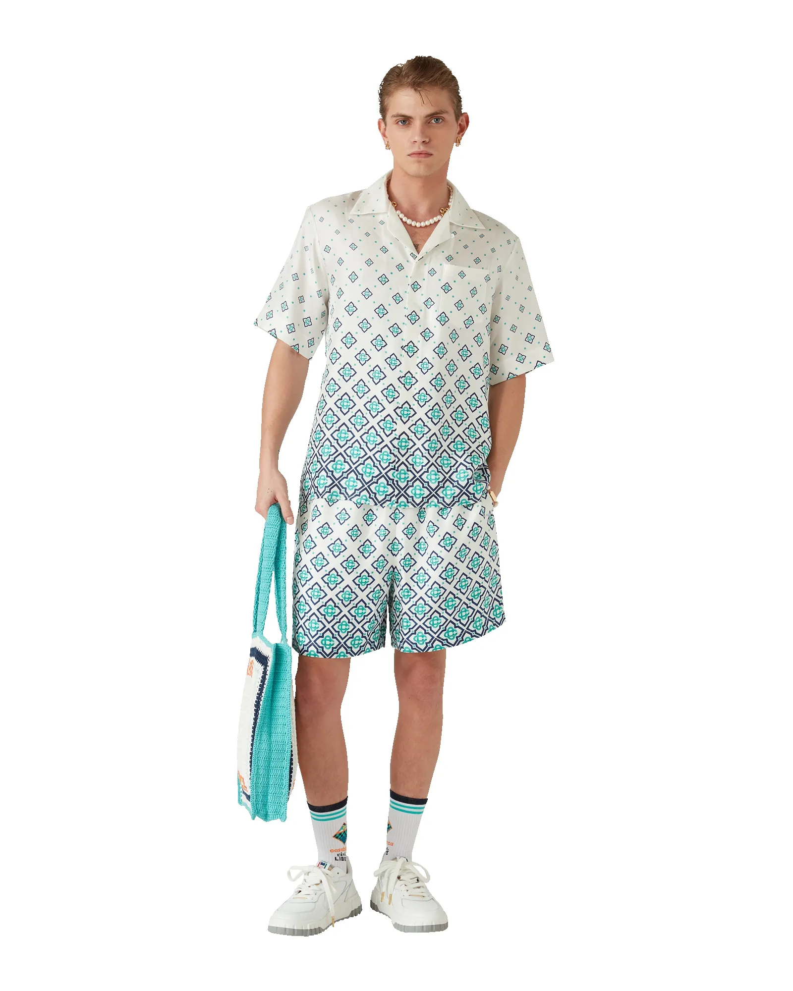 Gradient Monogram Silk Shorts sold by Casablanca product image thumbnail 2