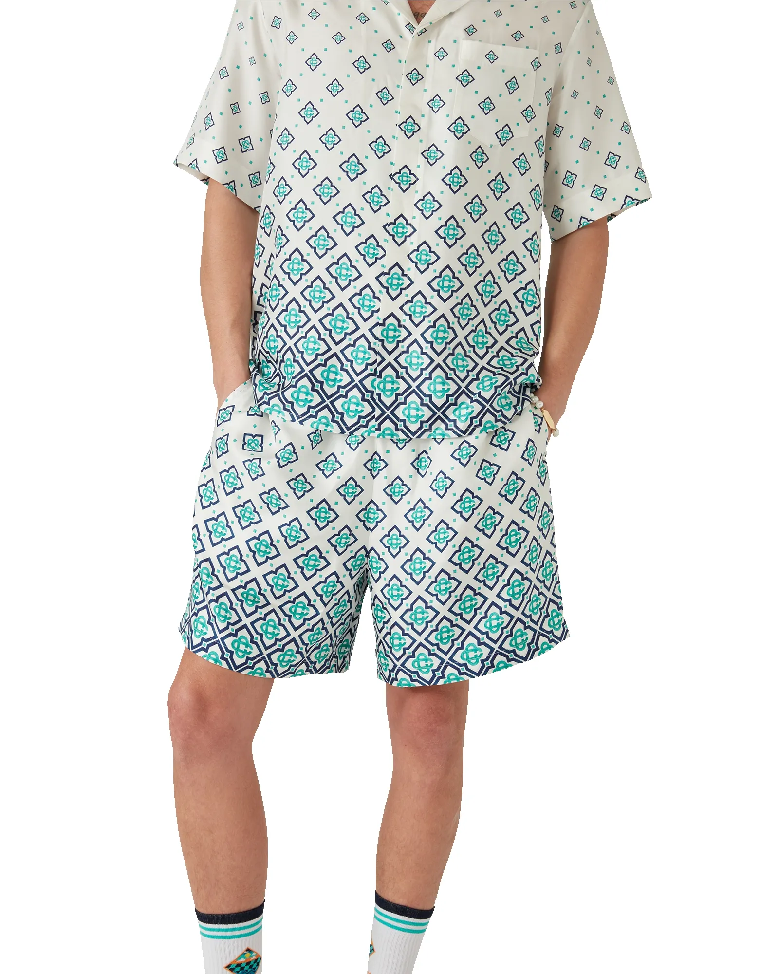 Gradient Monogram Silk Shorts sold by Casablanca product image thumbnail 4