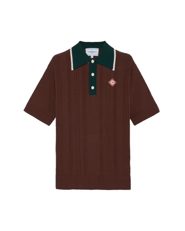 Cable Knit Oversized Polo Shirt sold by Casablanca