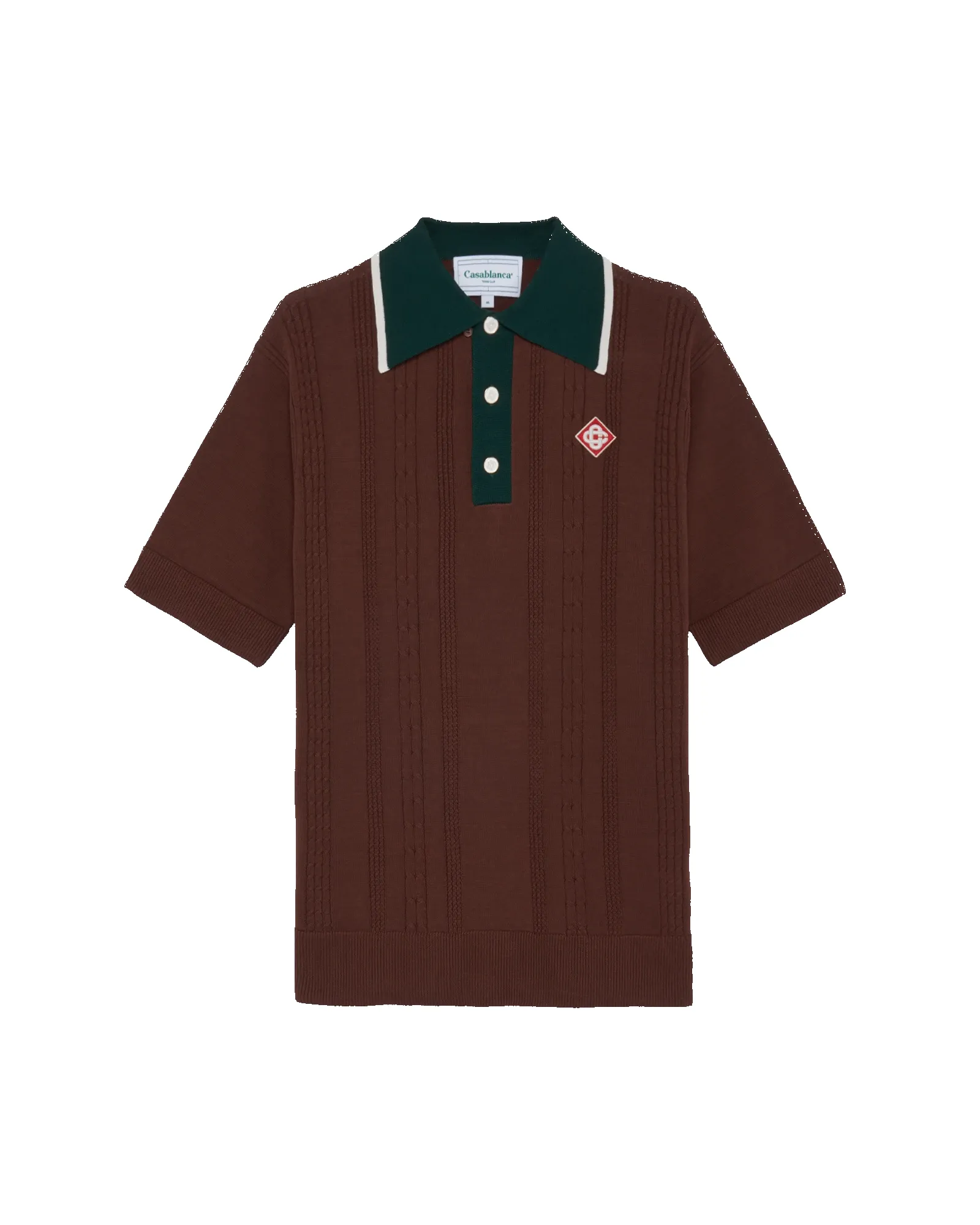 Cable Knit Oversized Polo Shirt sold by Casablanca