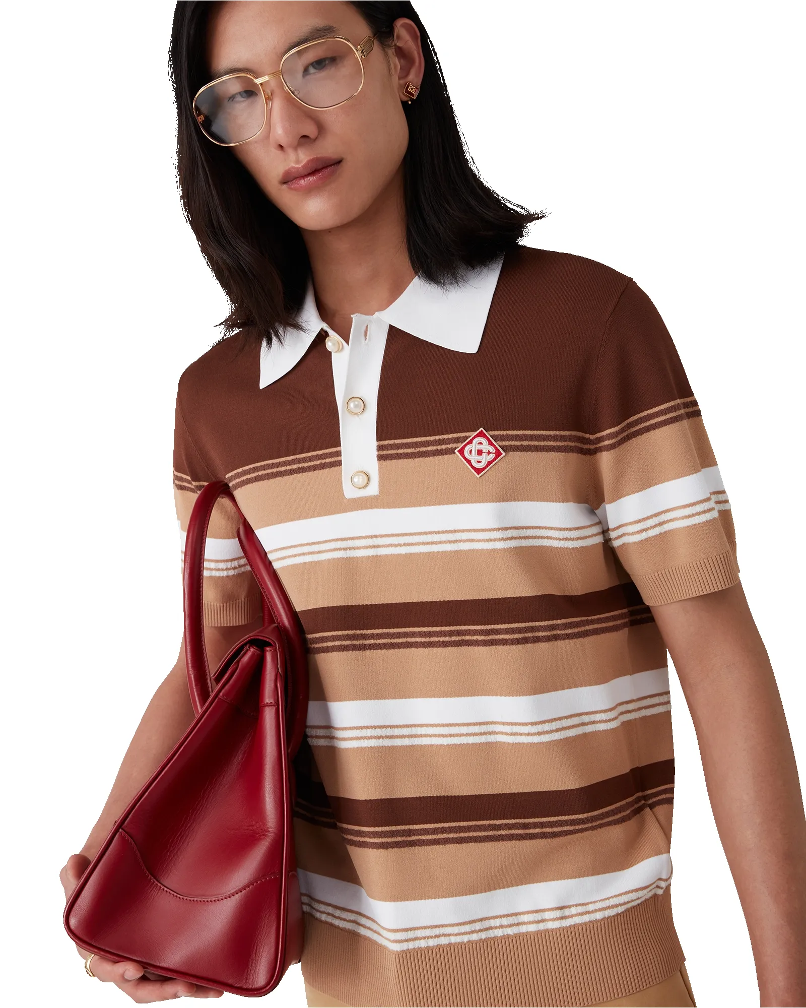 Stripe Polo Shirt sold by Casablanca product image thumbnail 4