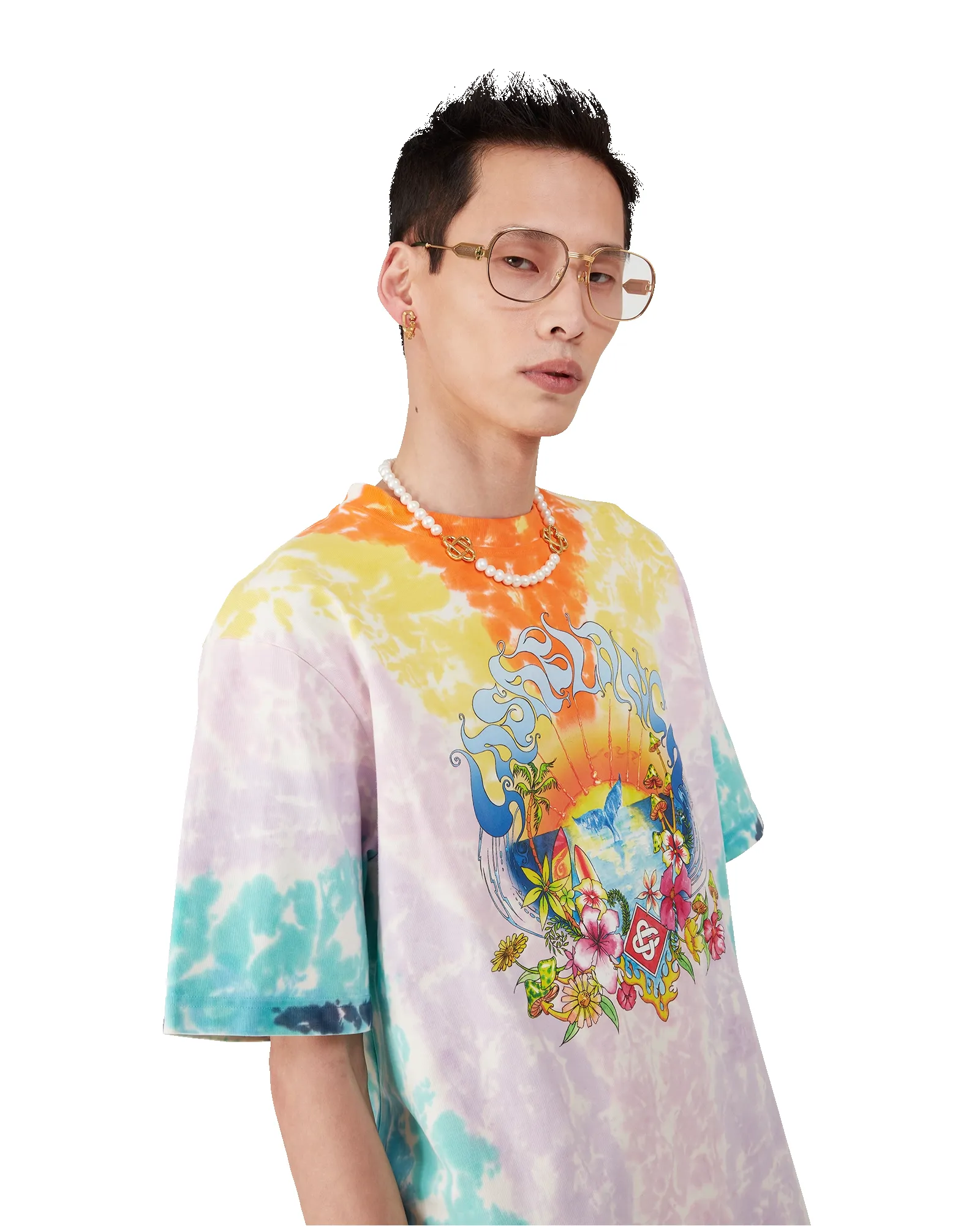 Surf Trip Tie Dye Short Sleeve T-Shirt sold by Casablanca product image thumbnail 4