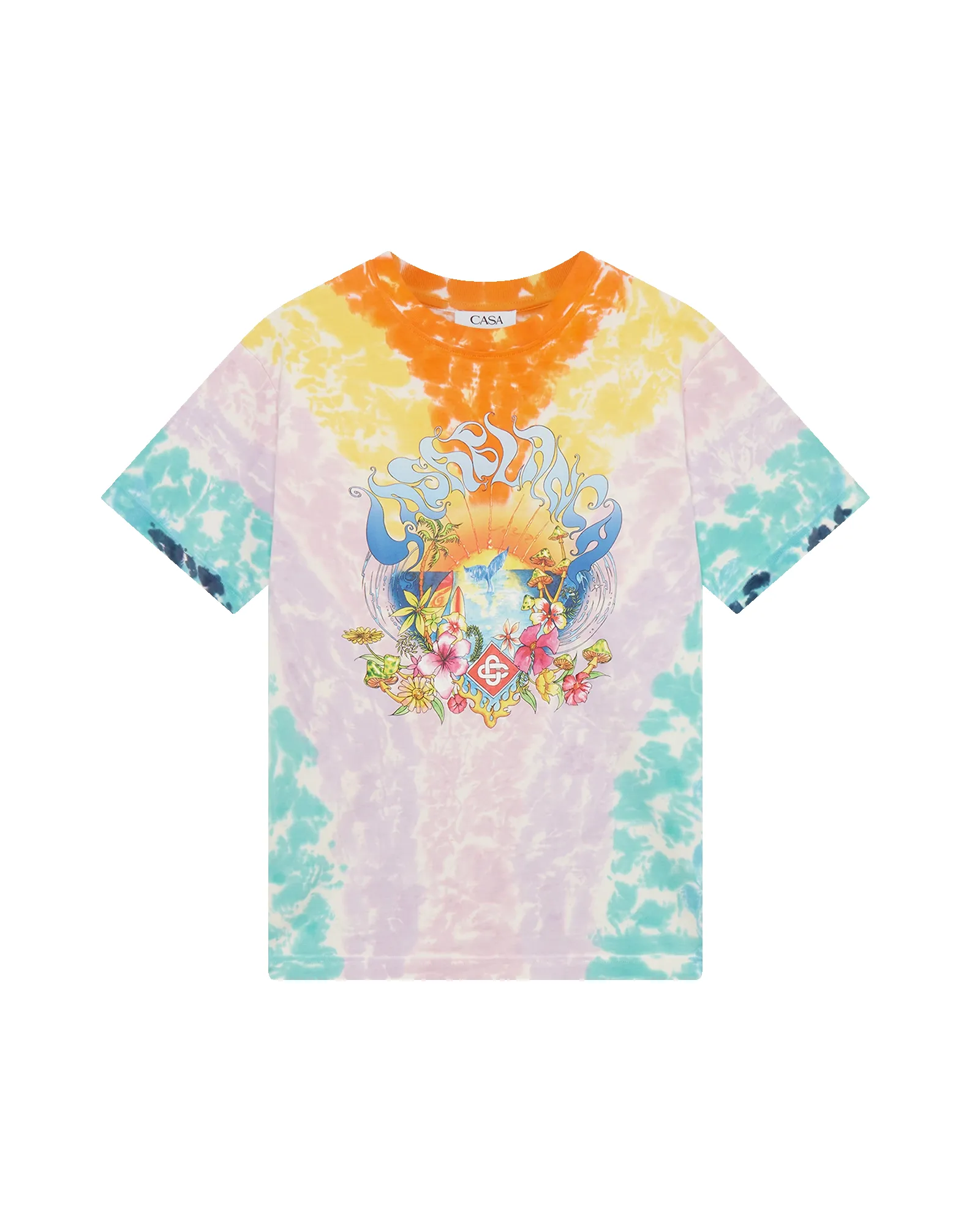 Surf Trip Tie Dye Short Sleeve T-Shirt sold by Casablanca