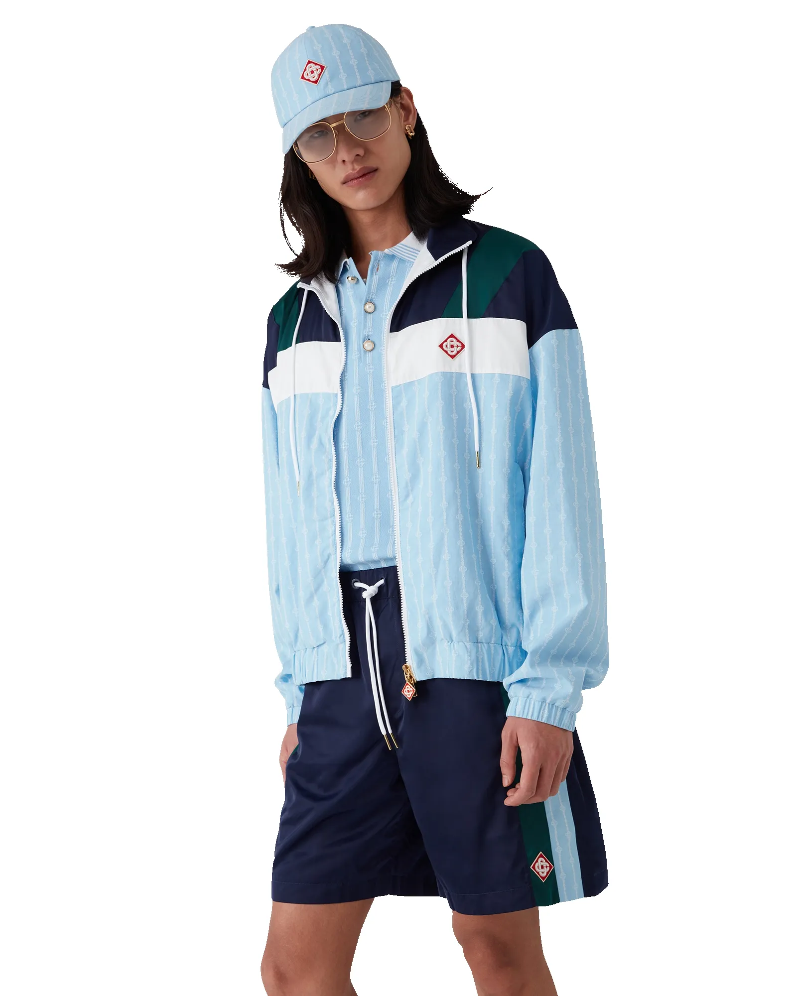 Pinstripe Laurel Track Jacket sold by Casablanca product image thumbnail 4